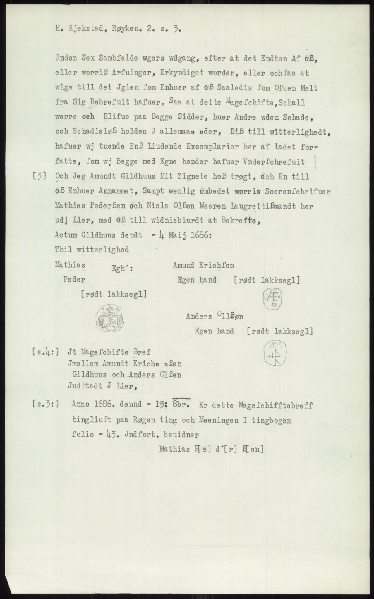 Samlinger til kildeutgivelse, Diplomavskriftsamlingen, AV/RA-EA-4053/H/Ha, p. 2033