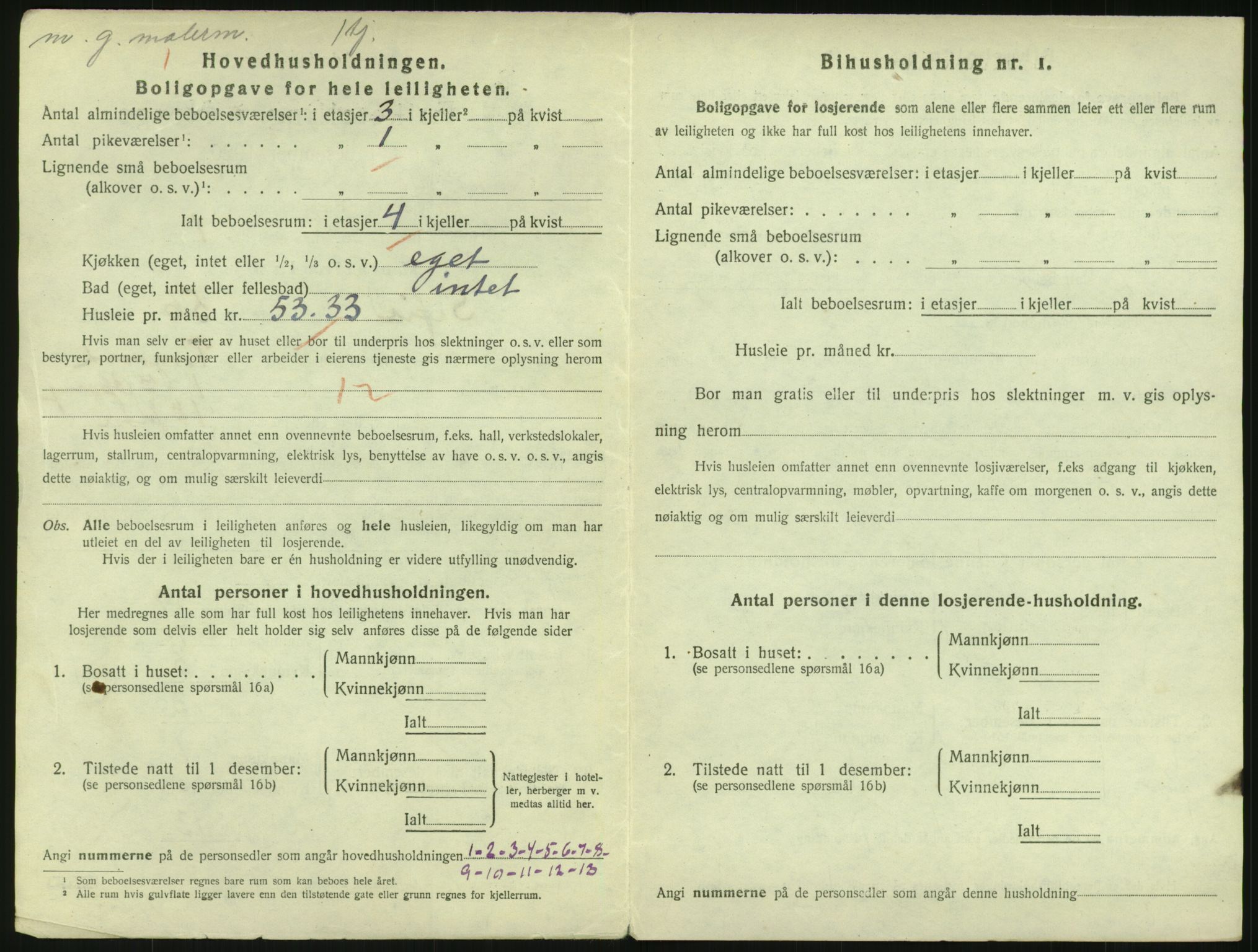 SAO, 1920 census for Kristiania, 1920, p. 99284