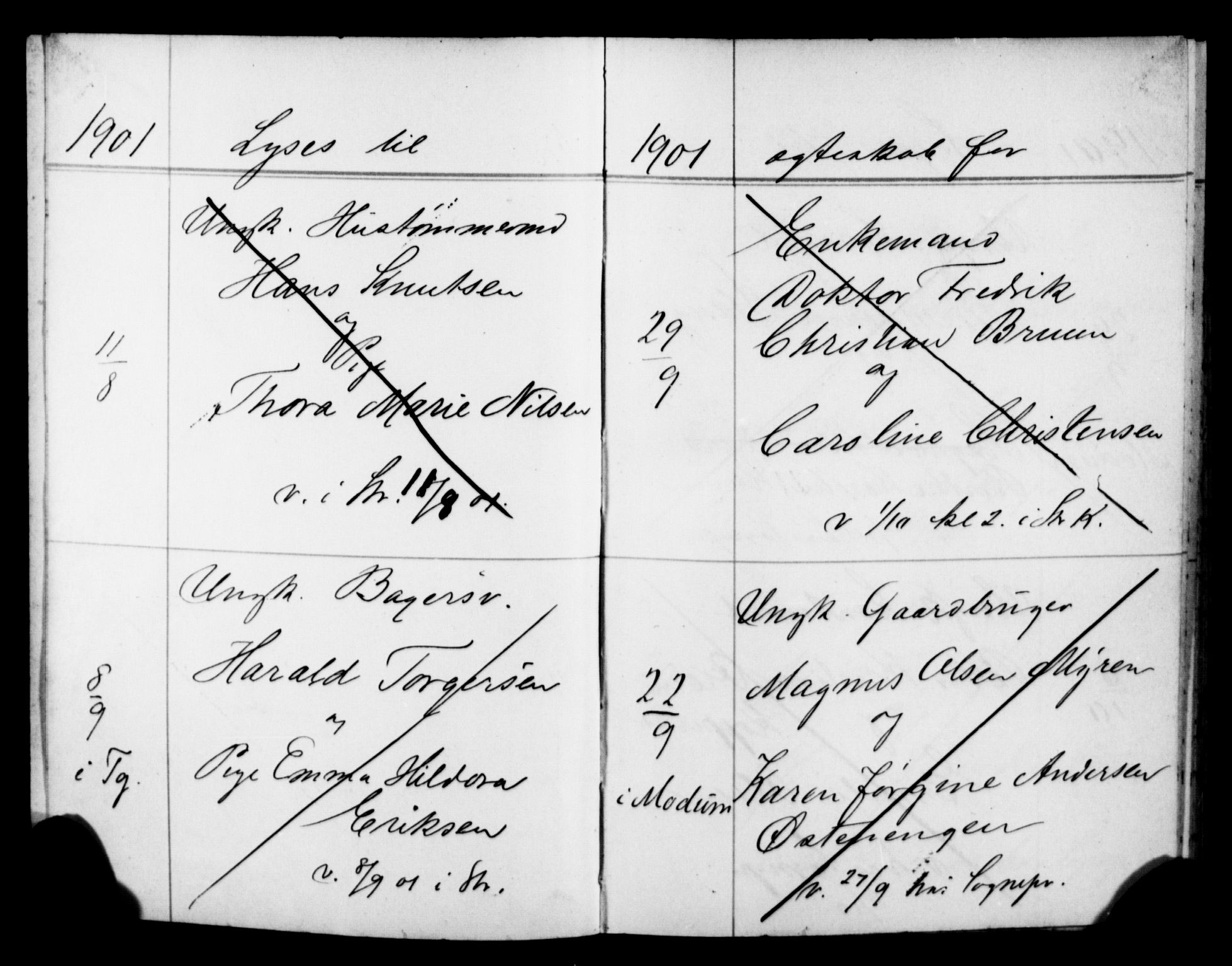 Strømsø kirkebøker, SAKO/A-246/H/Ha/L0010: Banns register no. 10, 1901-1906