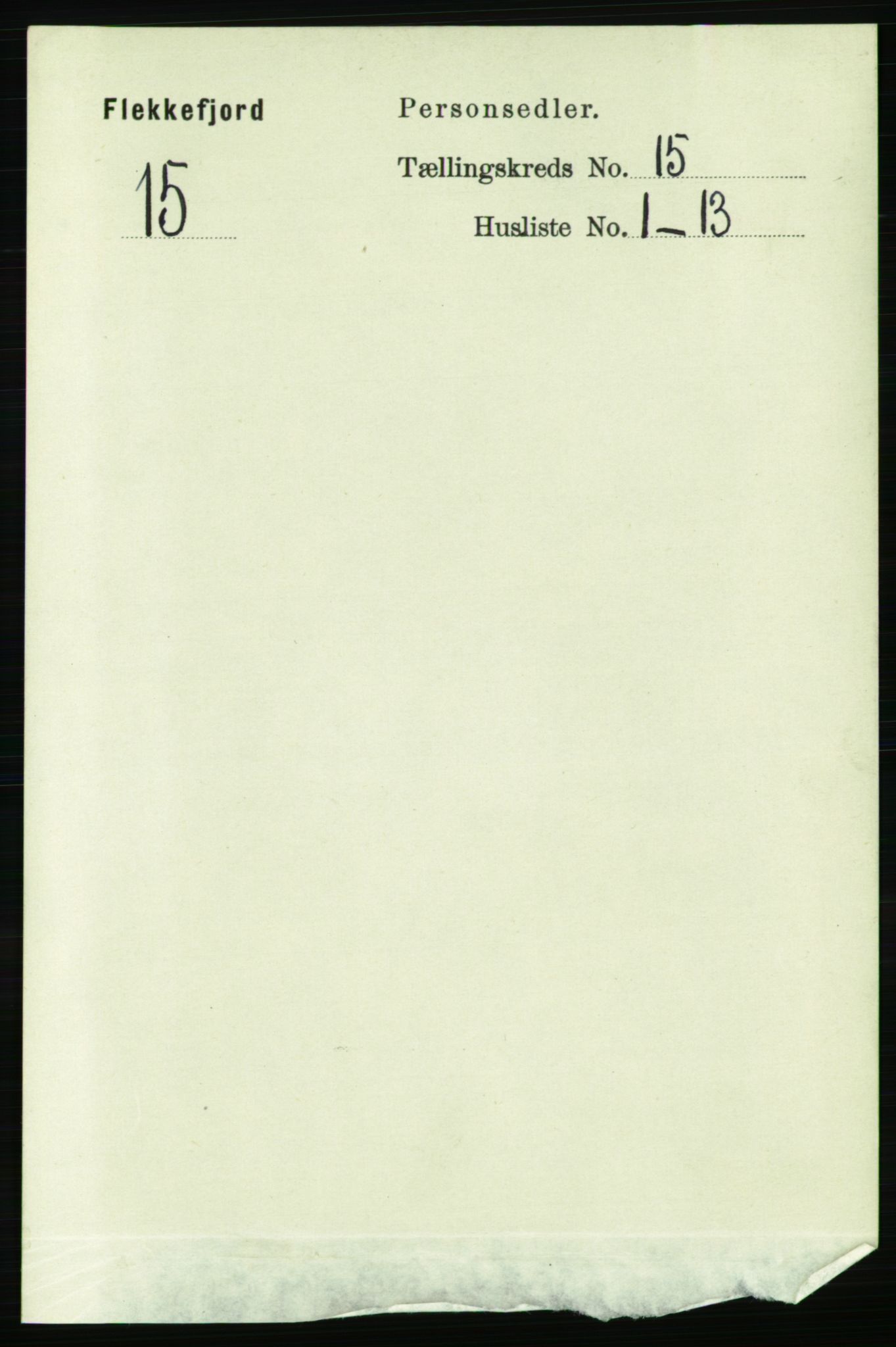 RA, 1891 census for 1004 Flekkefjord, 1891, p. 1939