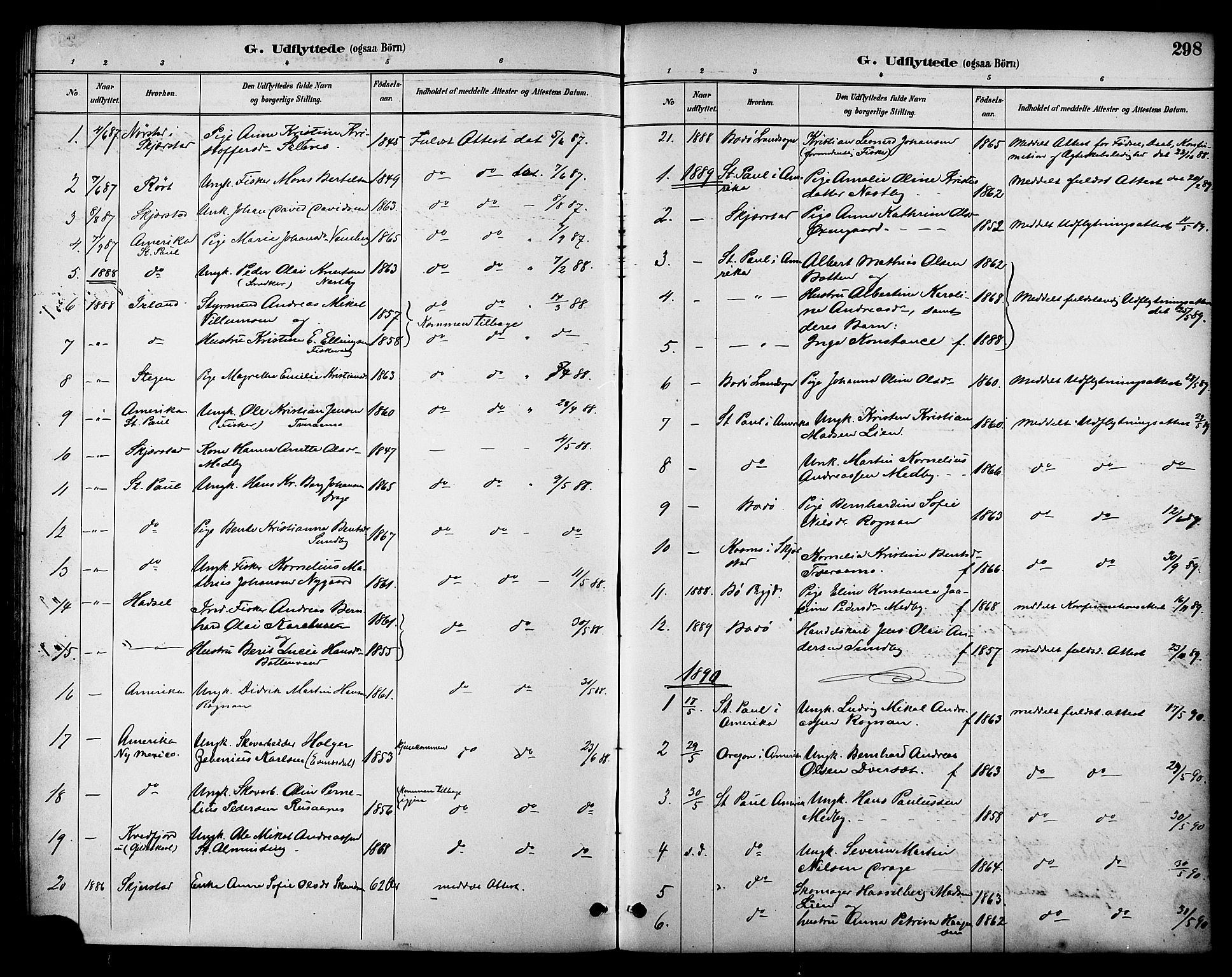 Ministerialprotokoller, klokkerbøker og fødselsregistre - Nordland, SAT/A-1459/847/L0669: Parish register (official) no. 847A09, 1887-1901, p. 298