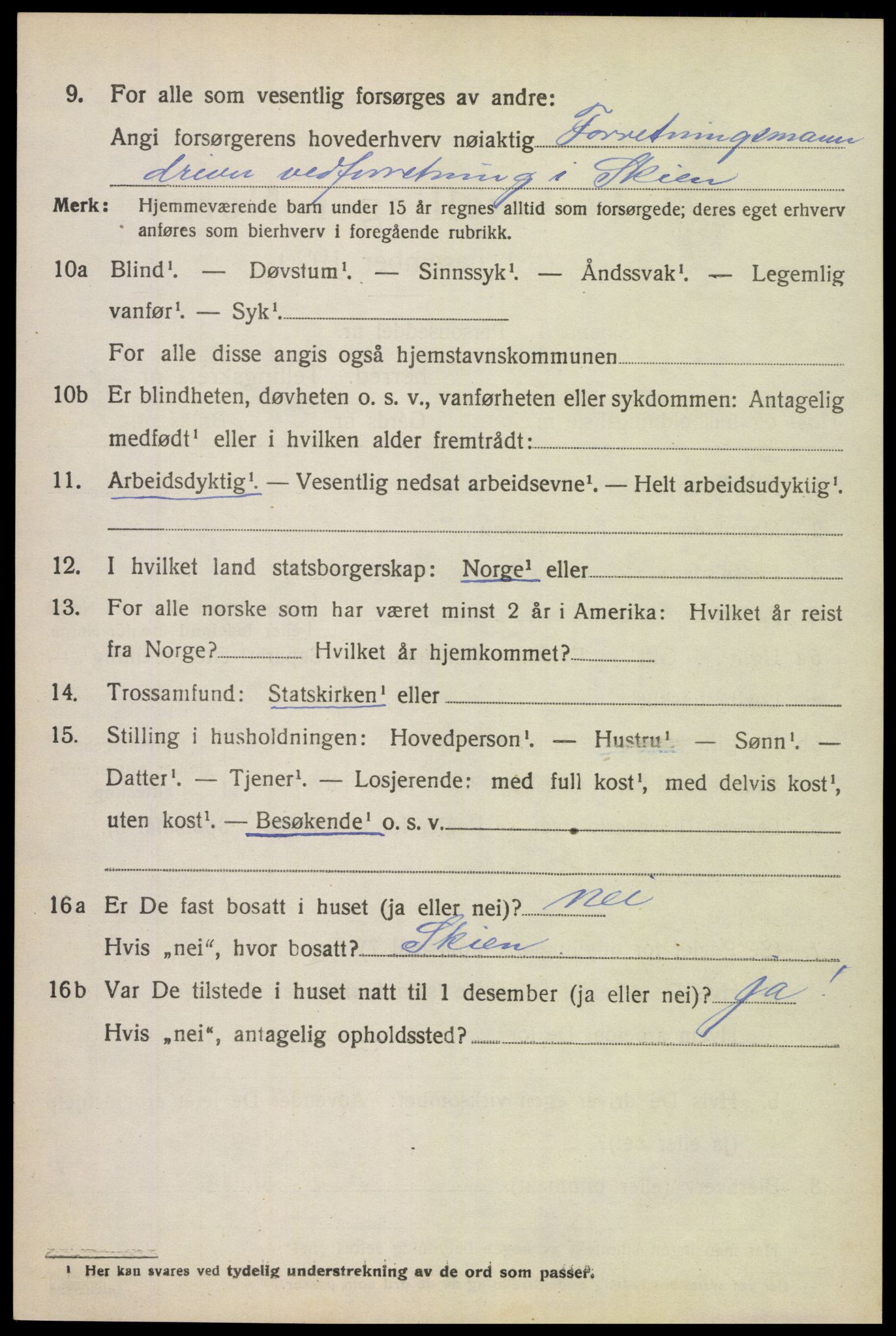 SAK, 1920 census for Holt, 1920, p. 4865