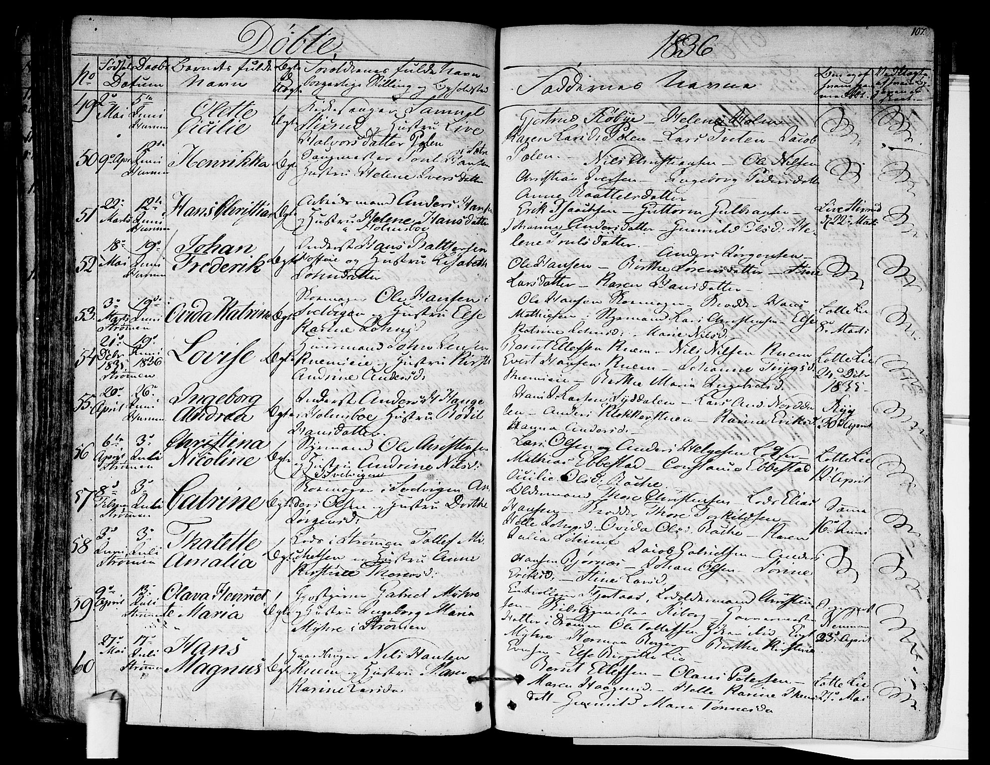 Hurum kirkebøker, AV/SAKO-A-229/F/Fa/L0010: Parish register (official) no. 10, 1827-1846, p. 107