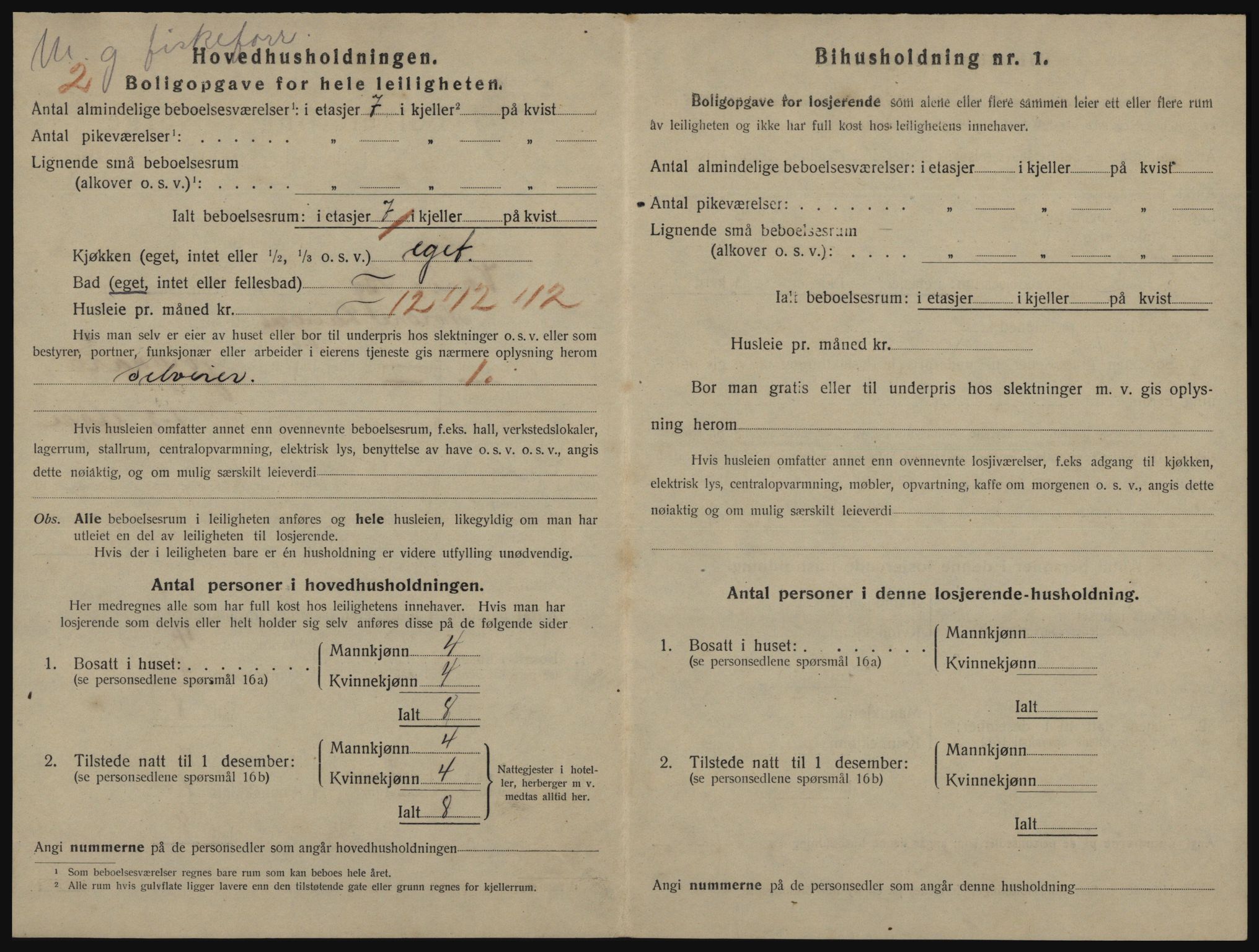 SATØ, 1920 census for Vardø, 1920, p. 1254