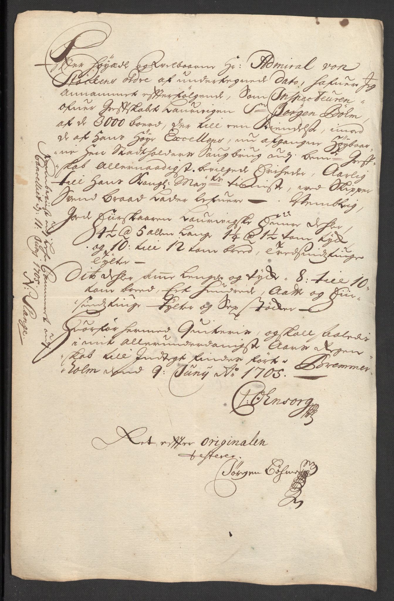 Rentekammeret inntil 1814, Reviderte regnskaper, Fogderegnskap, AV/RA-EA-4092/R33/L1978: Fogderegnskap Larvik grevskap, 1704-1705, p. 438