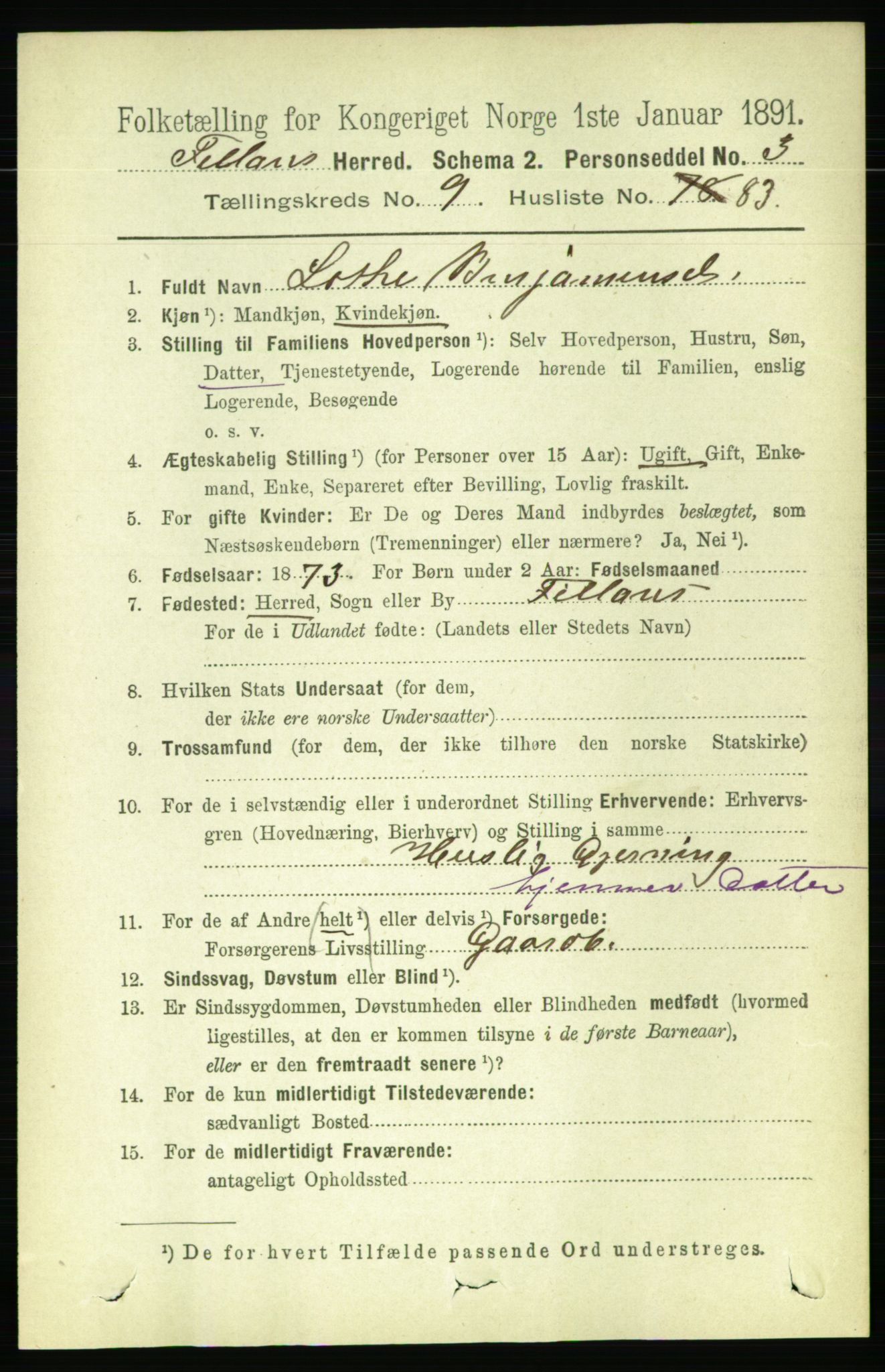 RA, 1891 census for 1616 Fillan, 1891, p. 2549