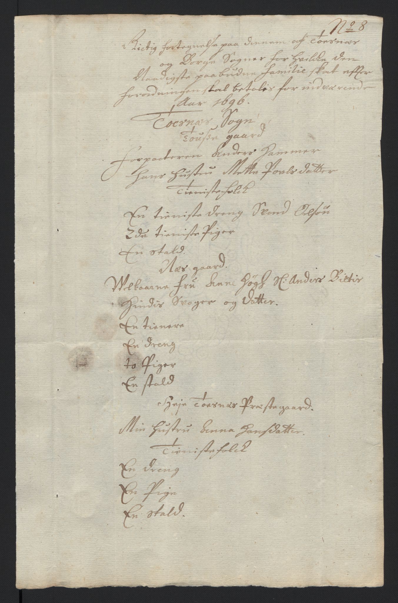 Rentekammeret inntil 1814, Reviderte regnskaper, Fogderegnskap, AV/RA-EA-4092/R04/L0124: Fogderegnskap Moss, Onsøy, Tune, Veme og Åbygge, 1696, p. 74