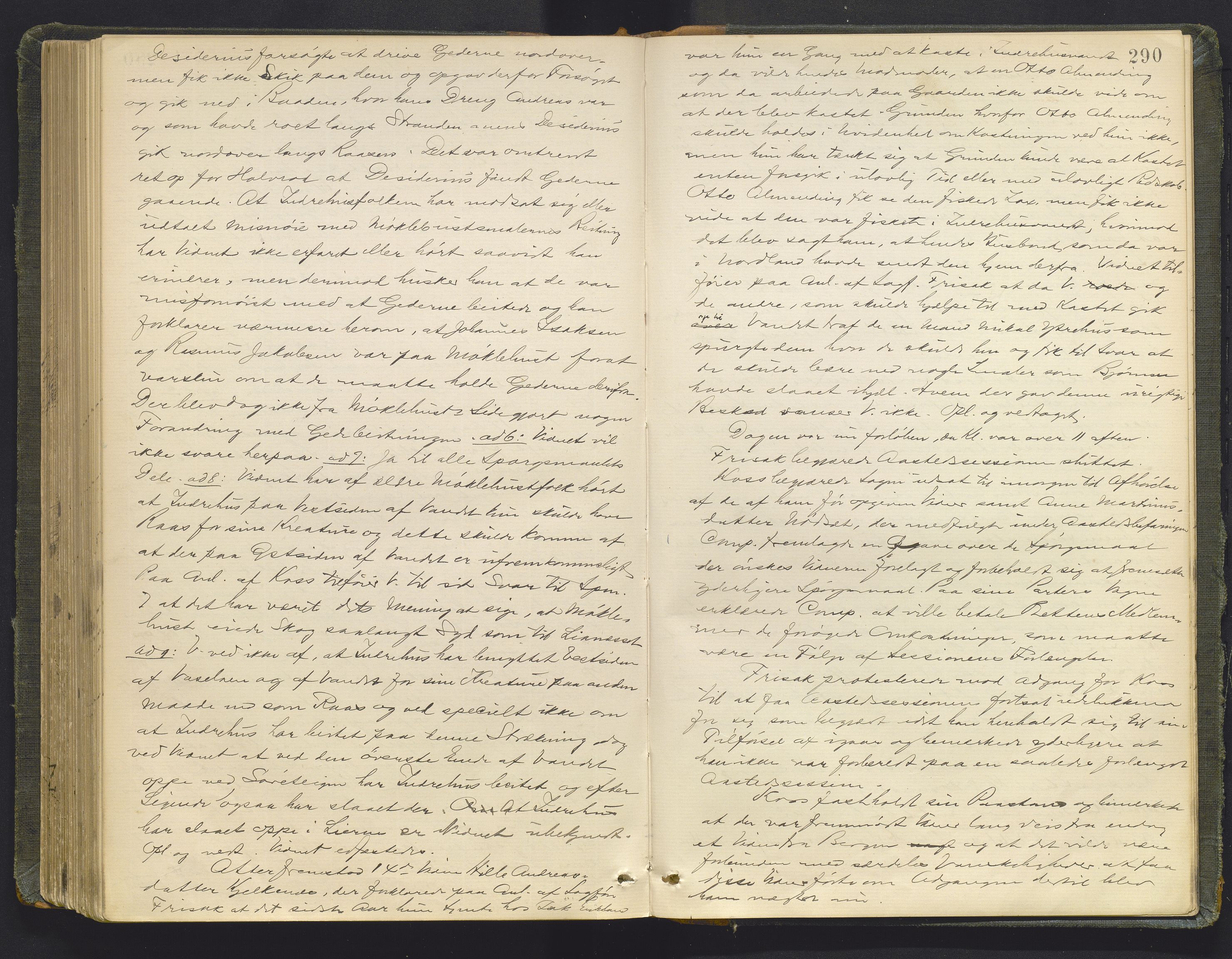 Sunnfjord tingrett, AV/SAB-A-3201/1/F/Fb/Fba/L0053: Ekstrarettsprotokoll, 1888-1897, p. 289b-290a