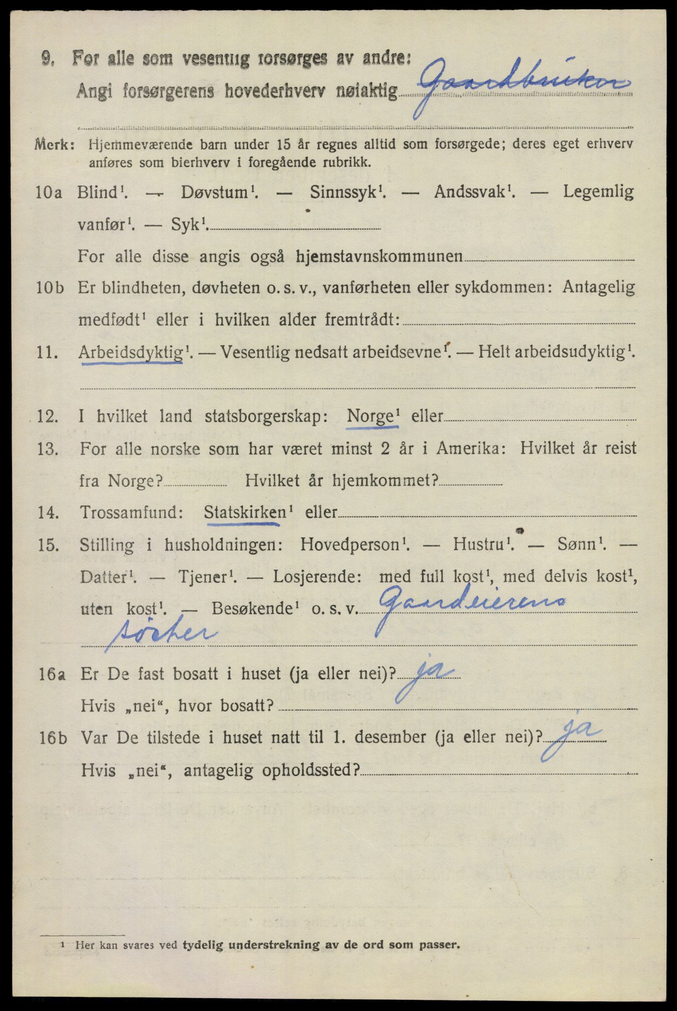 SAO, 1920 census for Skedsmo, 1920, p. 3586