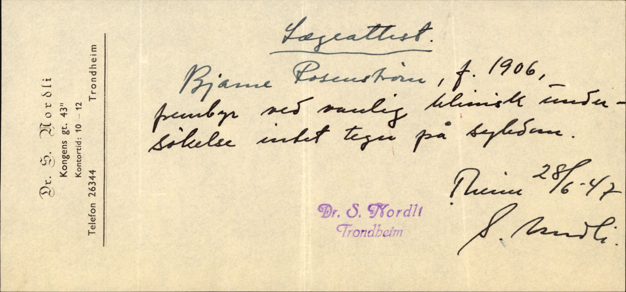 Kirke- og undervisningsdepartementet, Kontoret  for kirke og geistlighet A, AV/RA-S-1007/Dcb/L0147: Embetssøknader. Rosenstrøm - Rummelhof, 1850-1953, p. 130