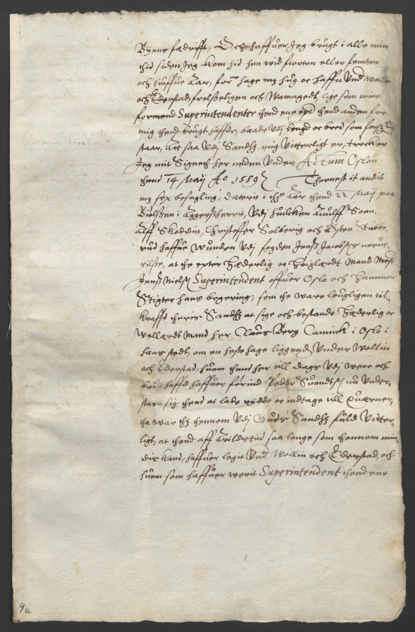 Oslo stiftsdireksjon, AV/SAO-A-11085/G/Gb/L0001: Bispestolens dokumenter, 1584-1612, p. 42