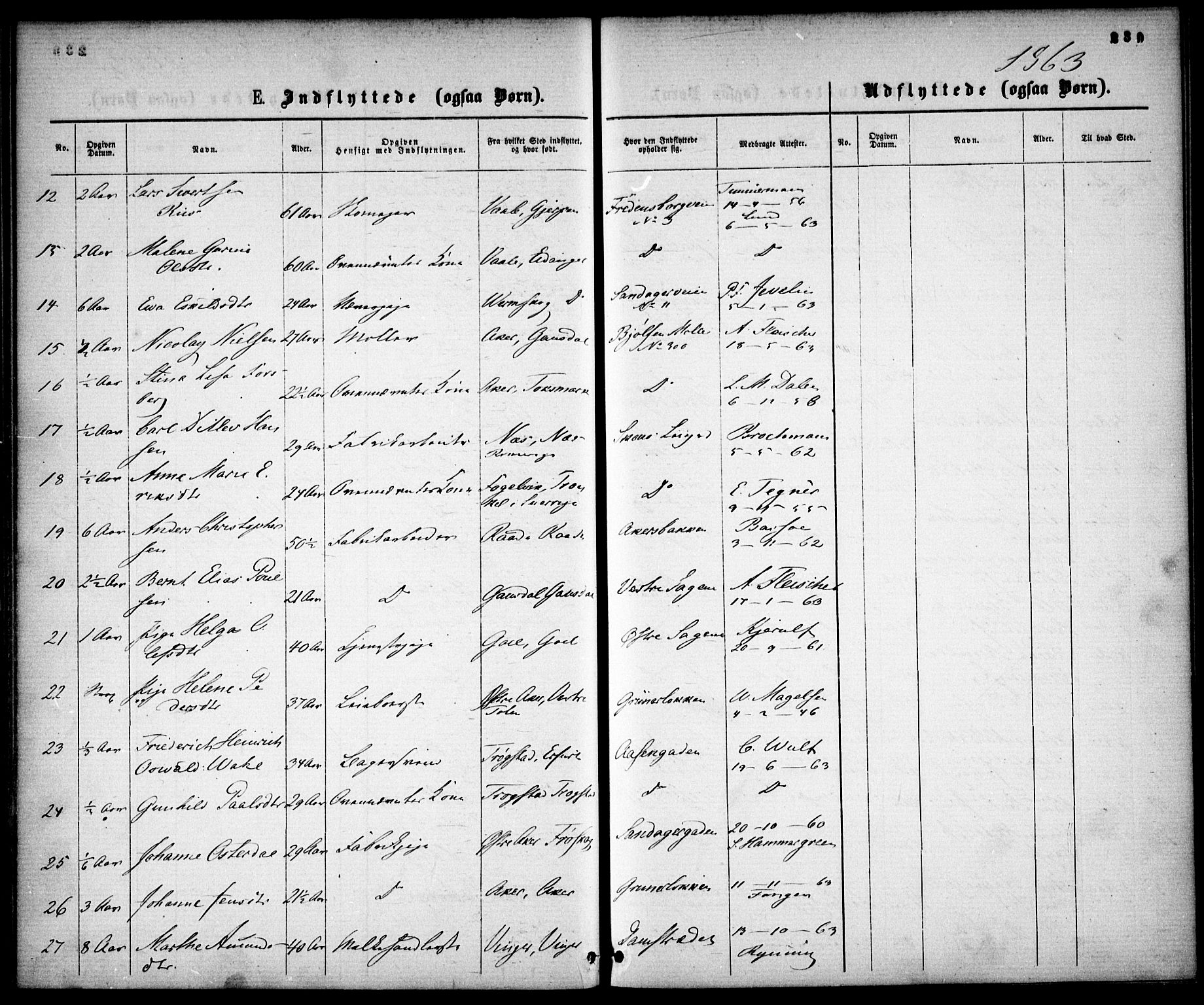 Gamle Aker prestekontor Kirkebøker, AV/SAO-A-10617a/F/L0001: Parish register (official) no. 1, 1861-1865, p. 239