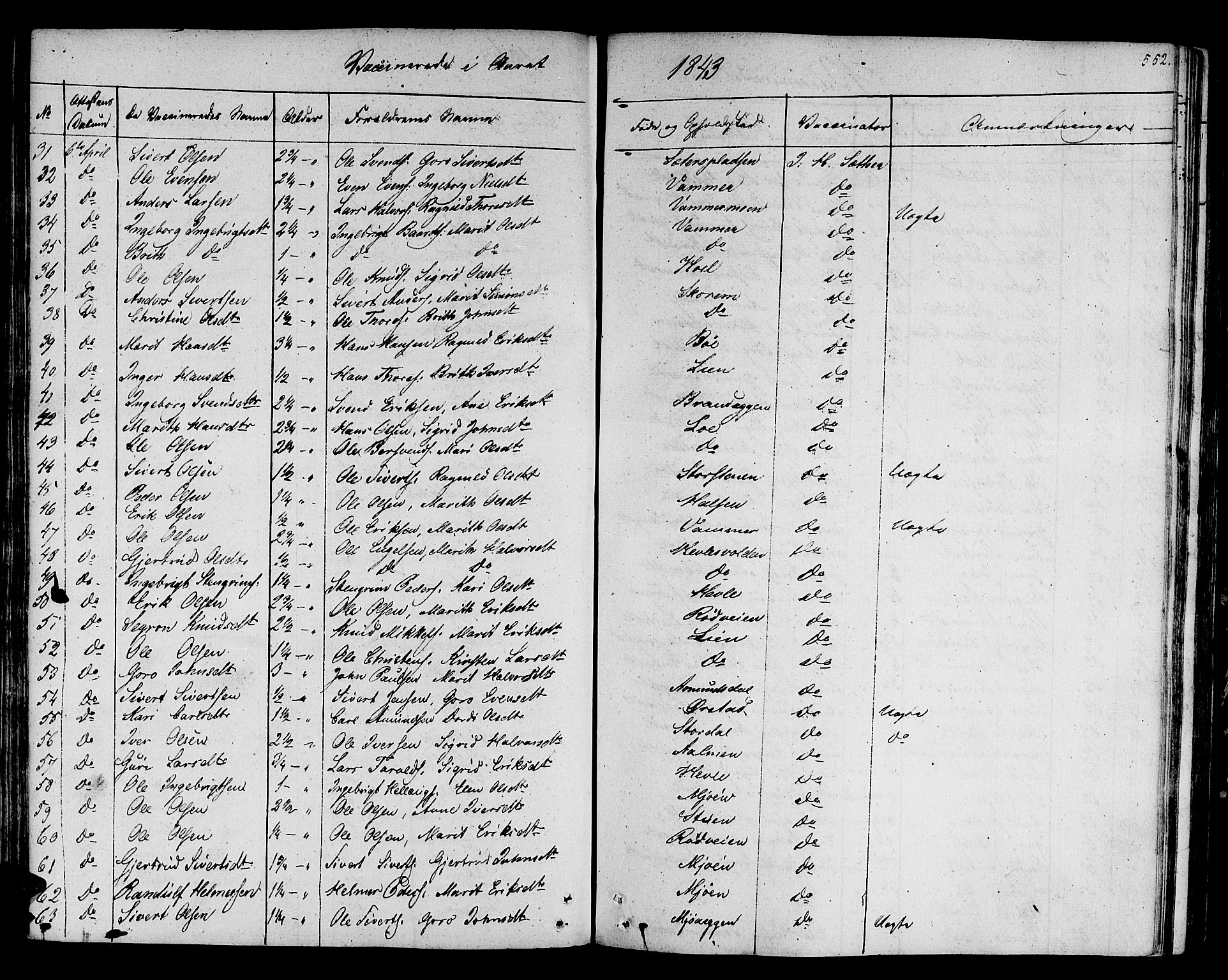 Ministerialprotokoller, klokkerbøker og fødselsregistre - Sør-Trøndelag, SAT/A-1456/678/L0897: Parish register (official) no. 678A06-07, 1821-1847, p. 552