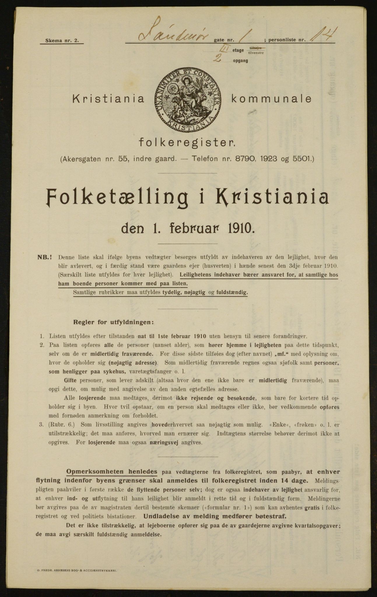 OBA, Municipal Census 1910 for Kristiania, 1910, p. 99331