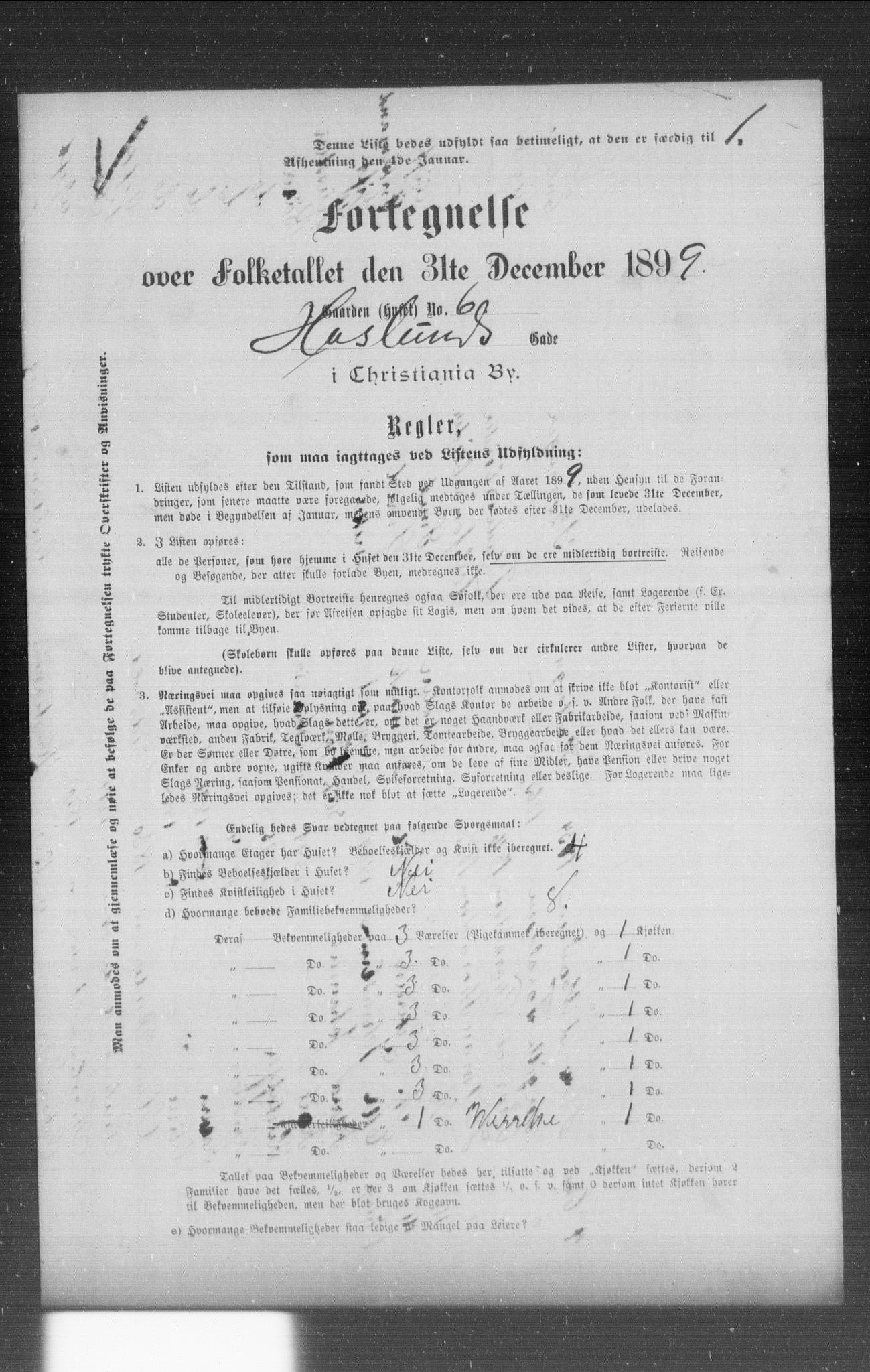 OBA, Municipal Census 1899 for Kristiania, 1899, p. 4723