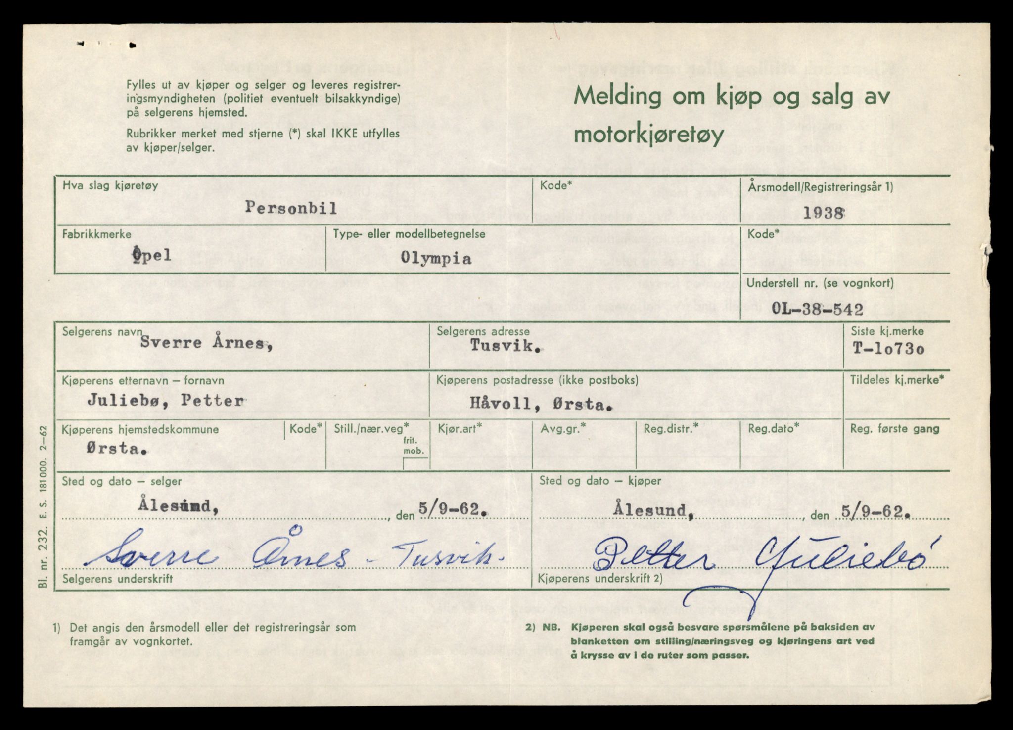 Møre og Romsdal vegkontor - Ålesund trafikkstasjon, AV/SAT-A-4099/F/Fe/L0023: Registreringskort for kjøretøy T 10695 - T 10809, 1927-1998, p. 1026