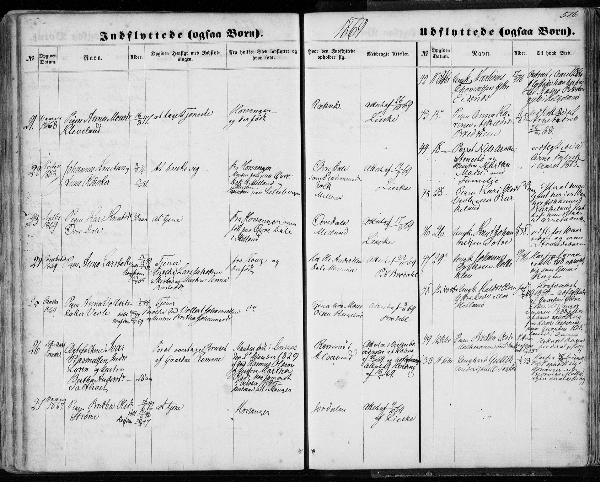 Hamre sokneprestembete, AV/SAB-A-75501/H/Ha/Haa/Haaa/L0014: Parish register (official) no. A 14, 1858-1872, p. 516