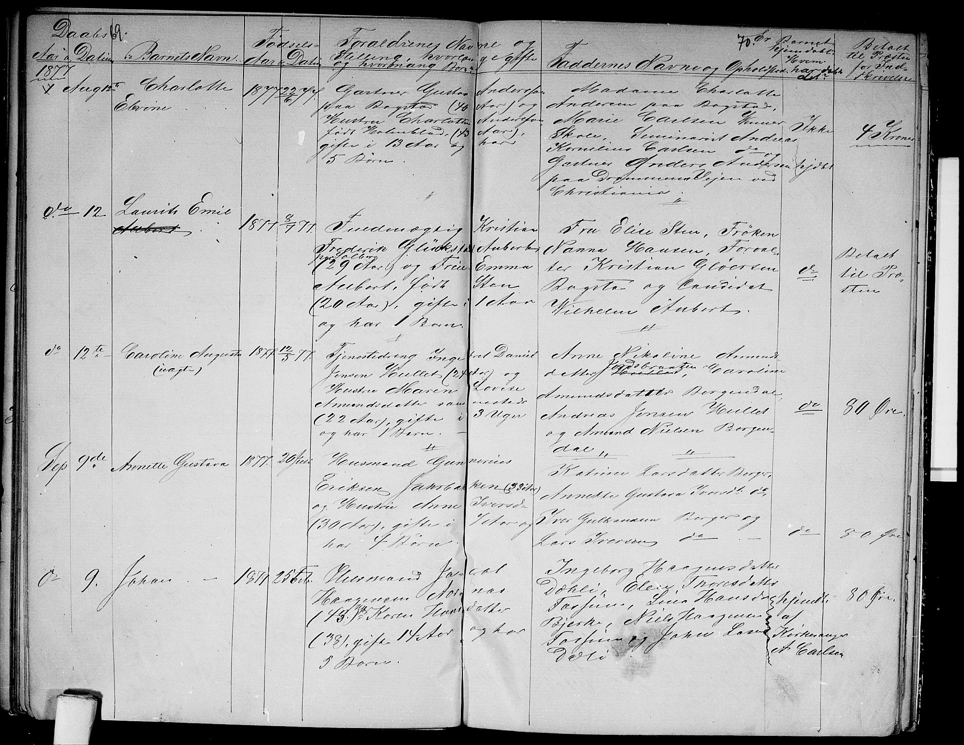 Vestre Aker prestekontor Kirkebøker, AV/SAO-A-10025/G/Gb/L0001: Parish register (copy) no. II 1, 1865-1881, p. 69-70