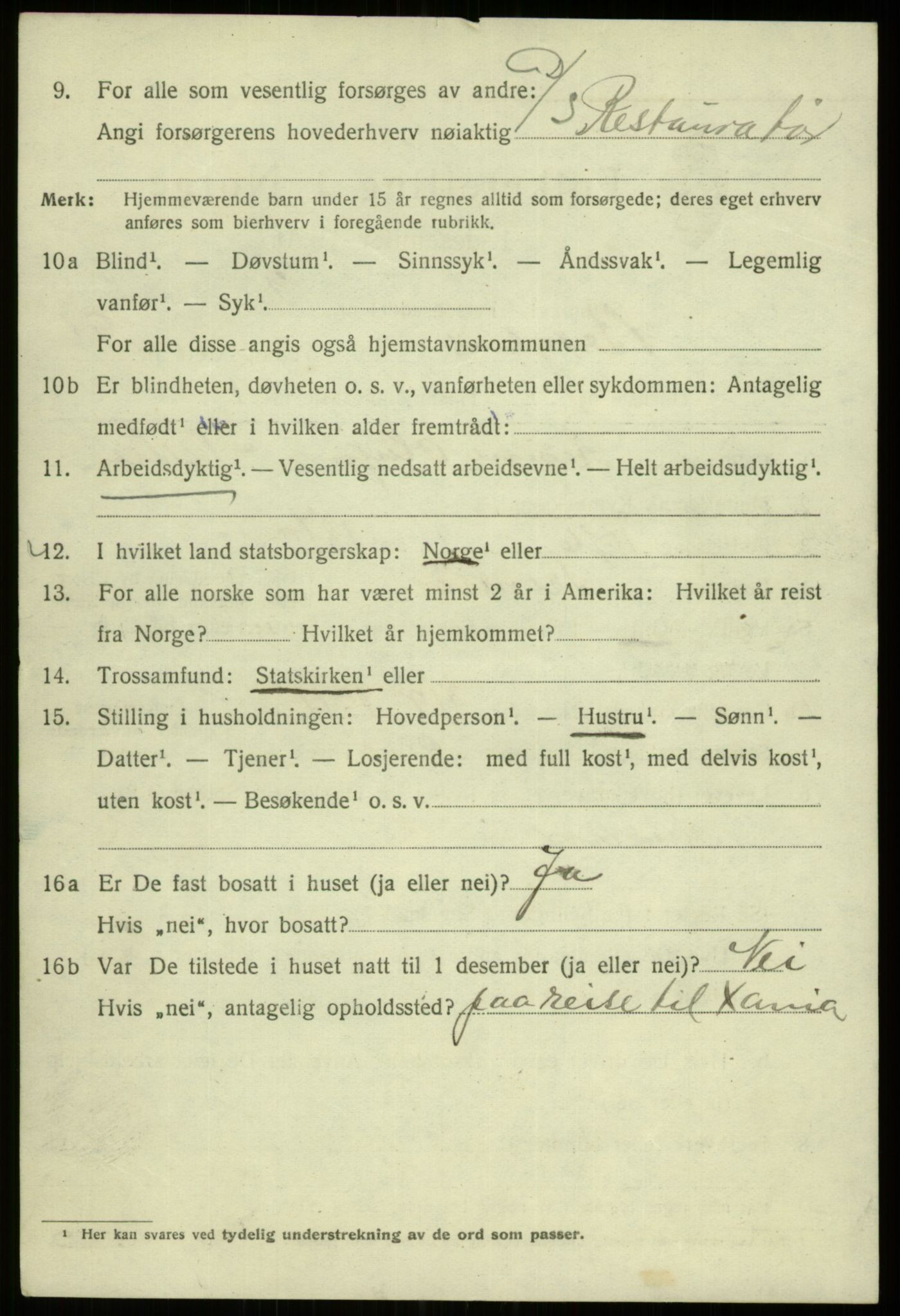 SAB, 1920 census for Bergen, 1920, p. 169885