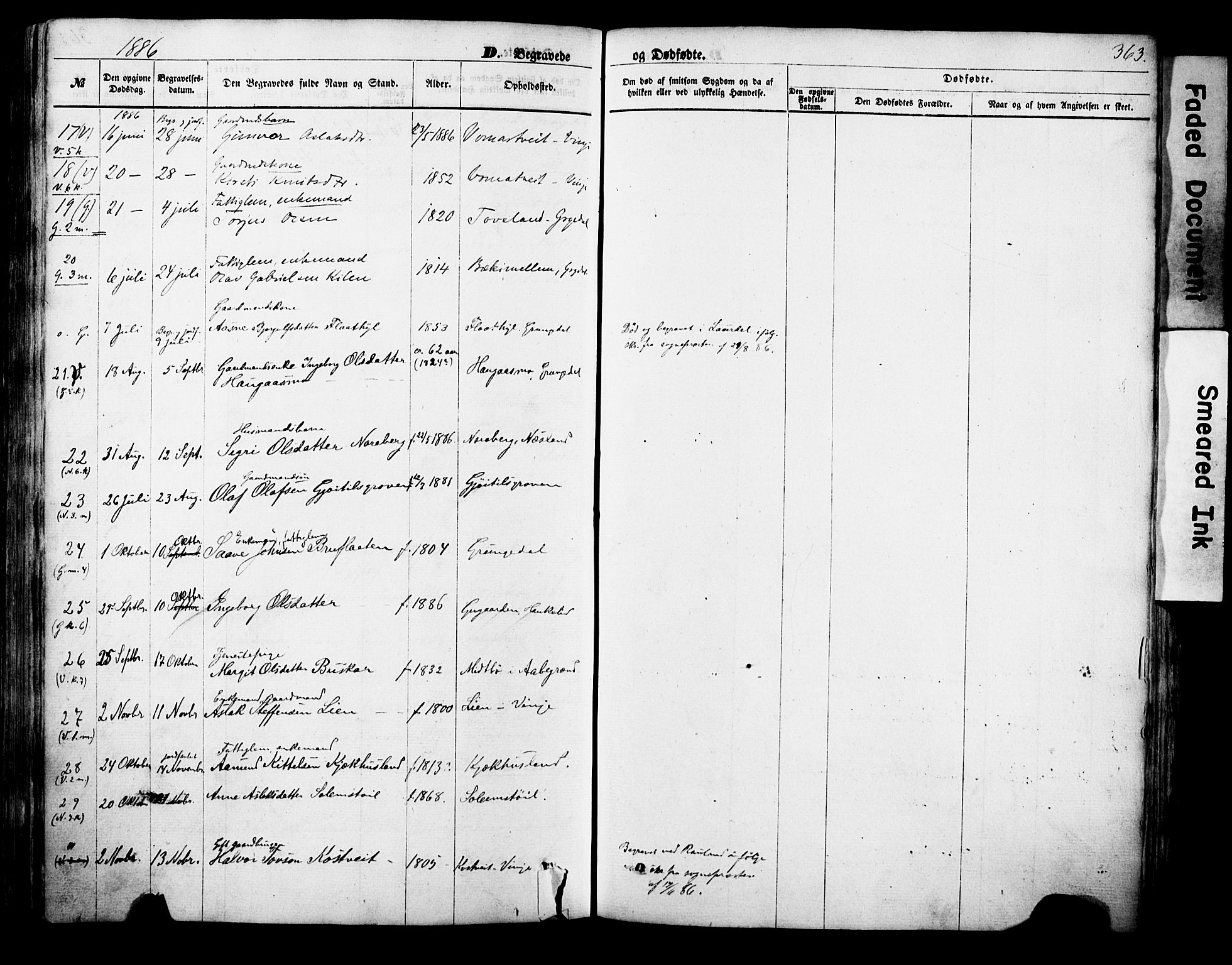 Vinje kirkebøker, SAKO/A-312/F/Fa/L0005: Parish register (official) no. I 5, 1870-1886, p. 363
