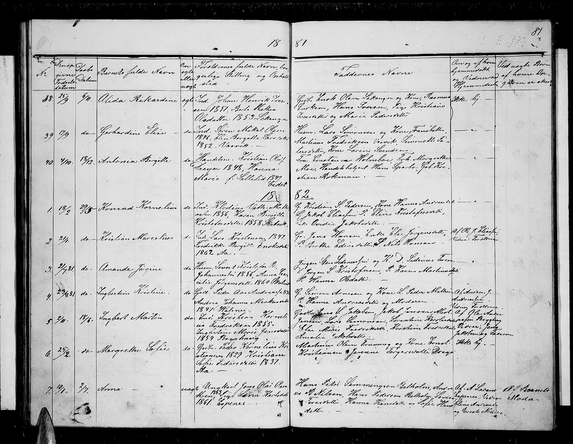 Tranøy sokneprestkontor, SATØ/S-1313/I/Ia/Iab/L0003klokker: Parish register (copy) no. 3, 1861-1887, p. 81
