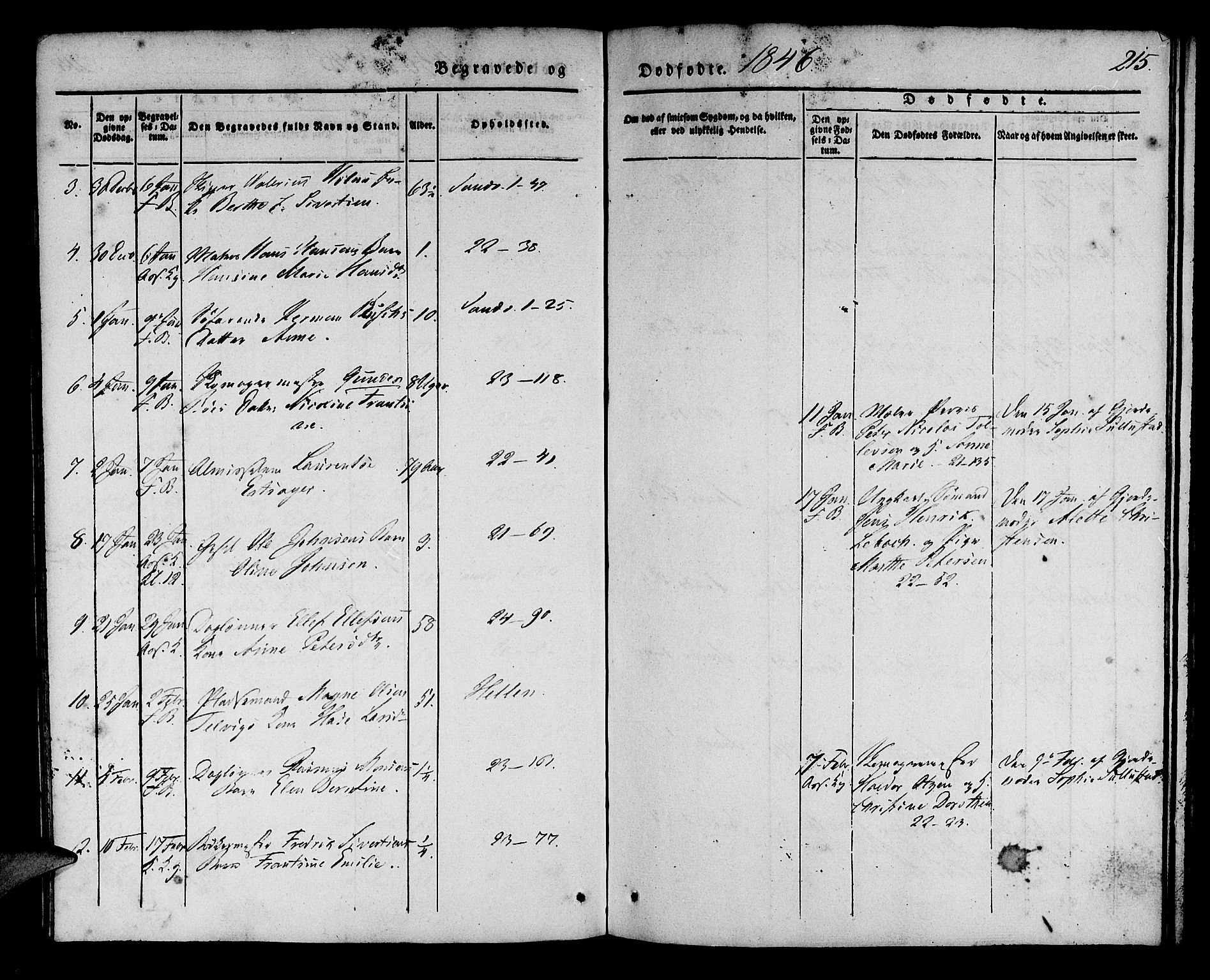 Korskirken sokneprestembete, AV/SAB-A-76101/H/Haa/L0043: Parish register (official) no. E 1, 1834-1848, p. 215