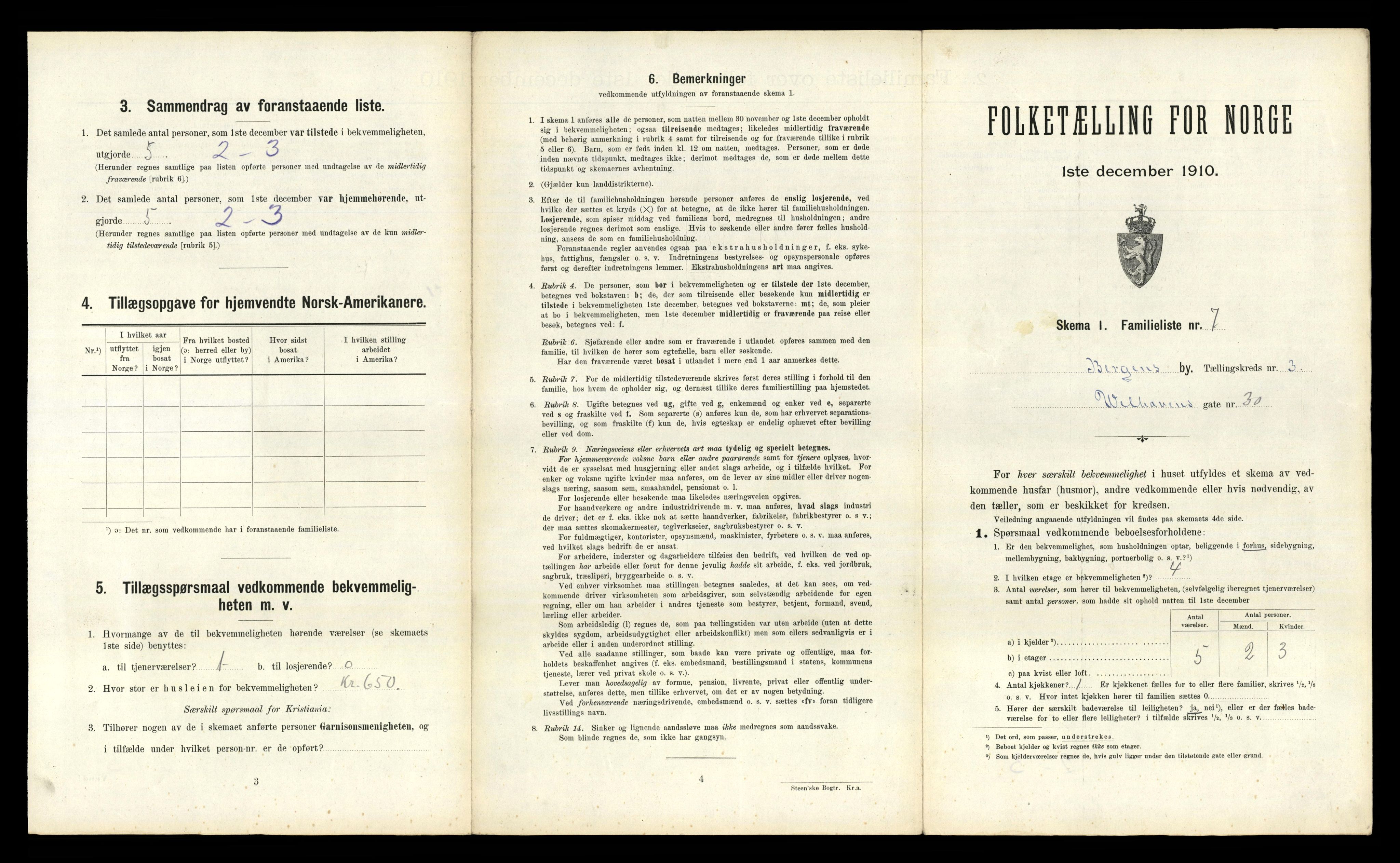 RA, 1910 census for Bergen, 1910, p. 1319