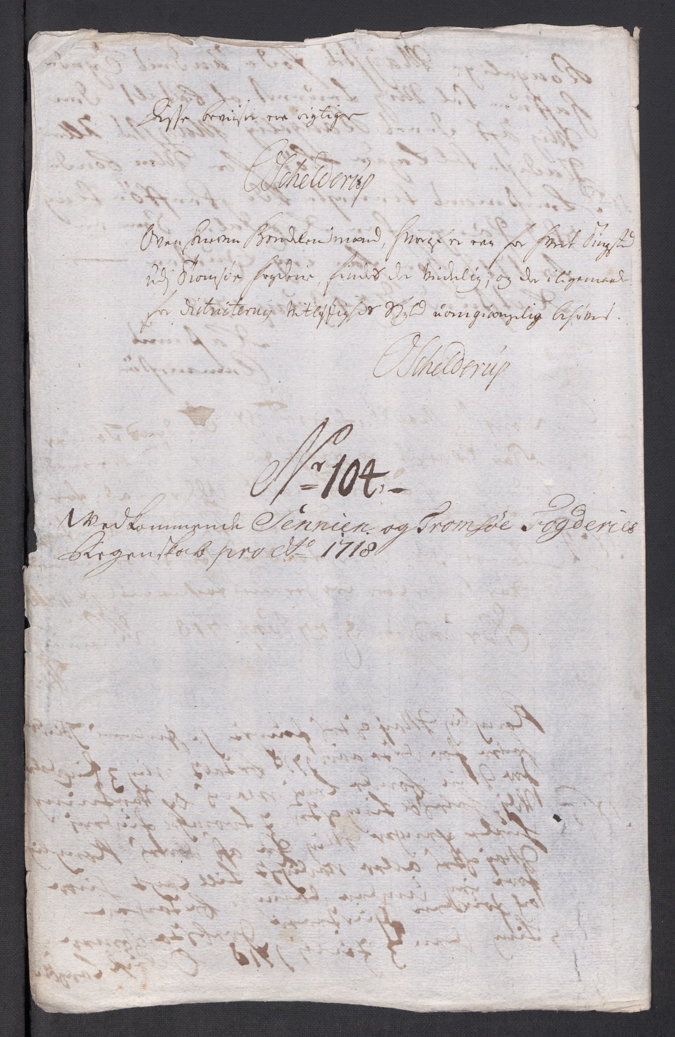 Rentekammeret inntil 1814, Reviderte regnskaper, Fogderegnskap, AV/RA-EA-4092/R68/L4764: Fogderegnskap Senja og Troms, 1718, p. 426