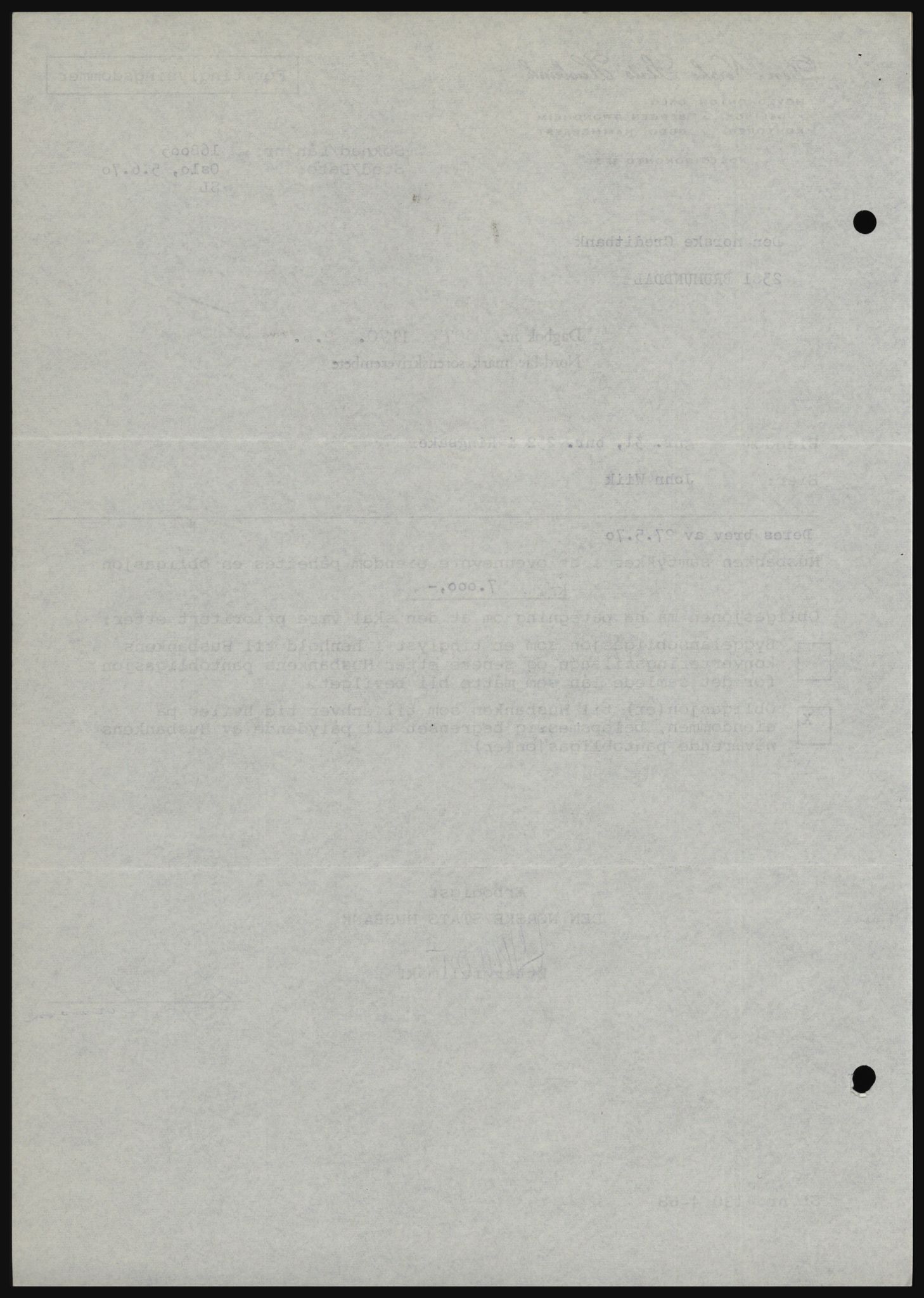 Nord-Hedmark sorenskriveri, SAH/TING-012/H/Hc/L0033: Mortgage book no. 33, 1970-1970, Diary no: : 3073/1970