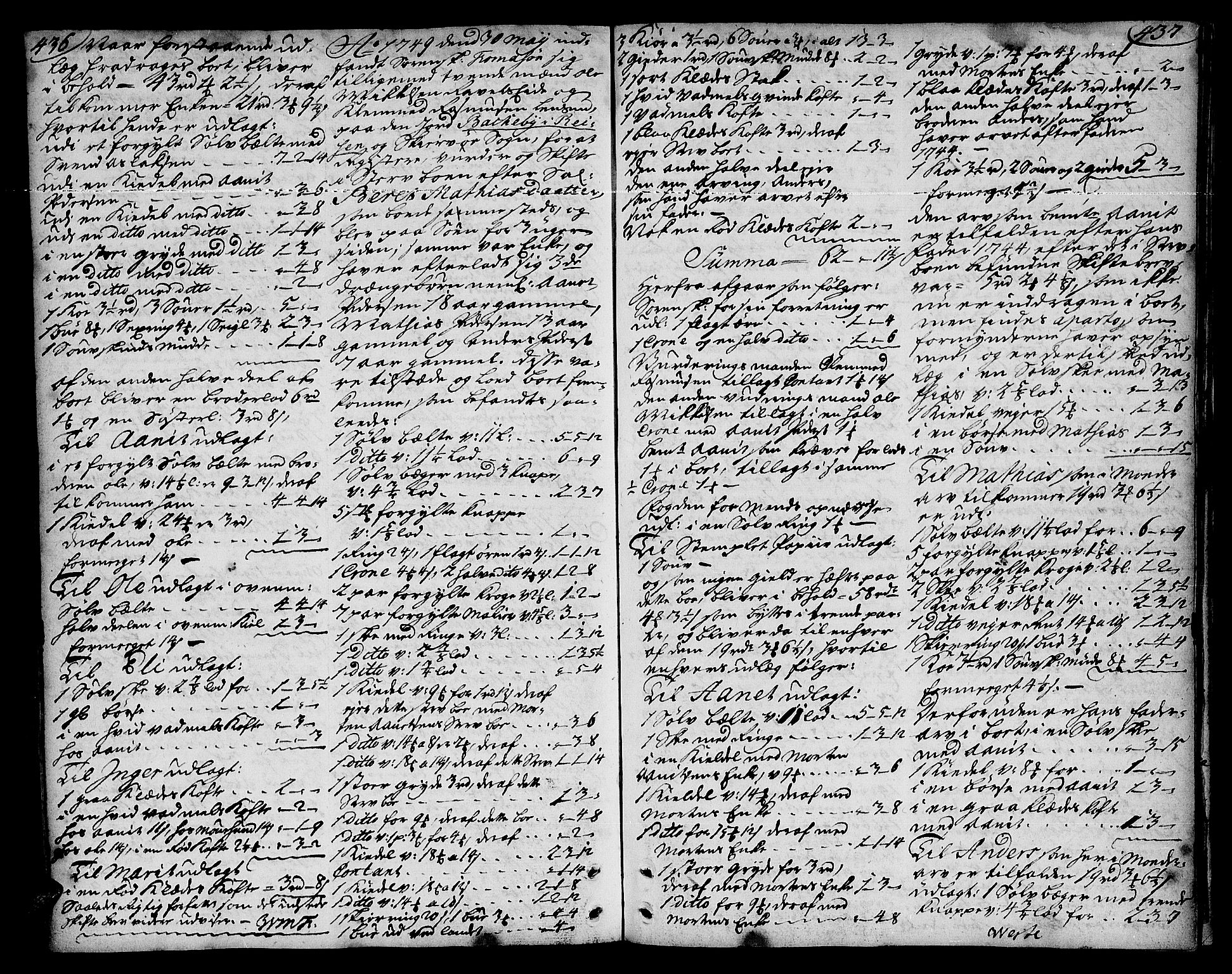 Sorenskriveren i Tromsø (-1755), SATØ/S-0262, 1713-1751, p. 436-437