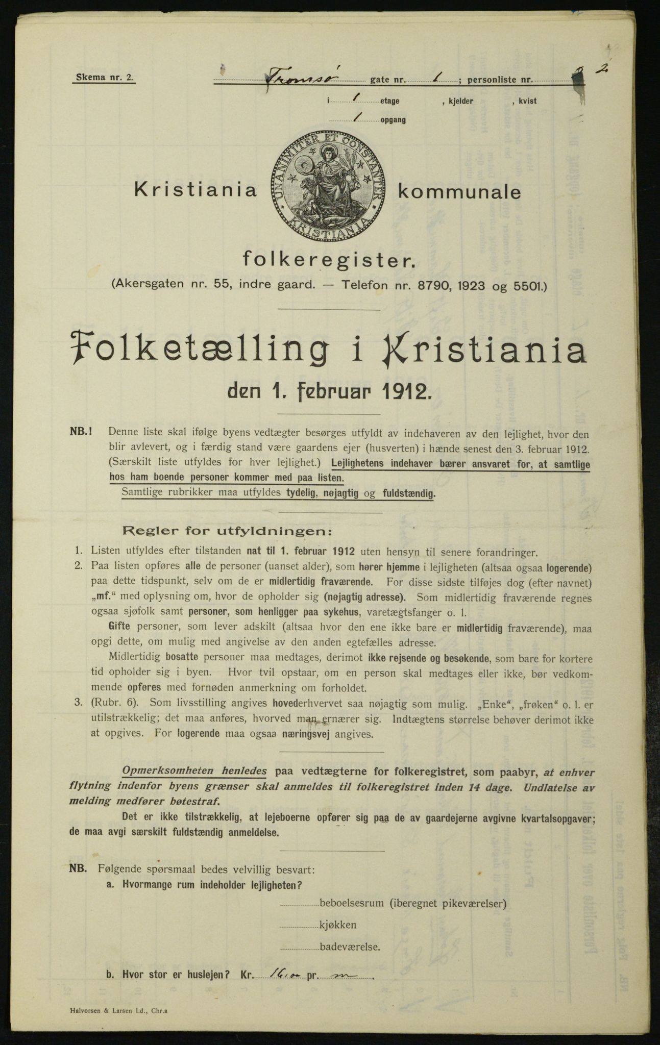 OBA, Municipal Census 1912 for Kristiania, 1912, p. 115620