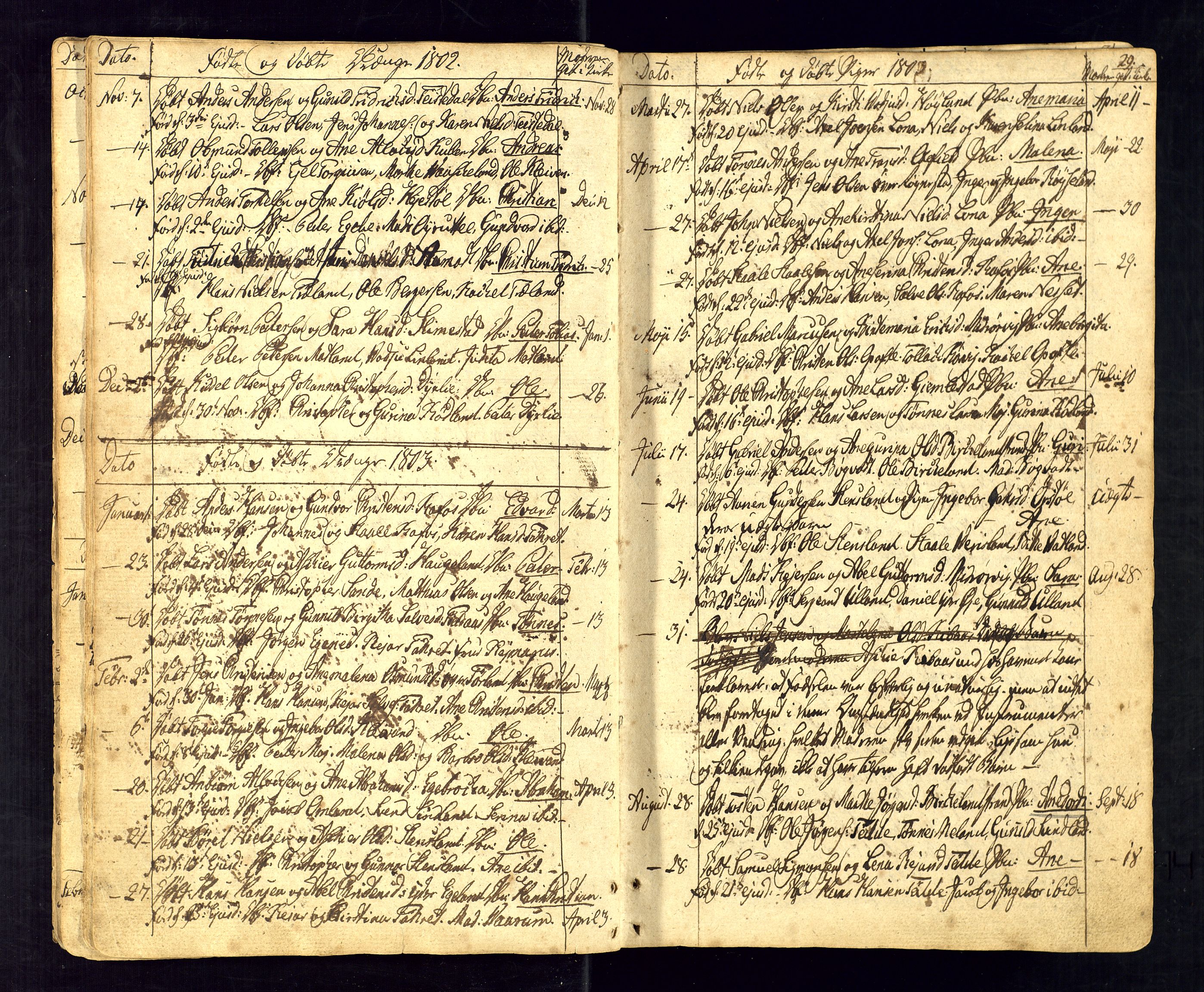 Kvinesdal sokneprestkontor, AV/SAK-1111-0026/F/Fa/Fab/L0002: Parish register (official) no. A 2, 1789-1815, p. 29