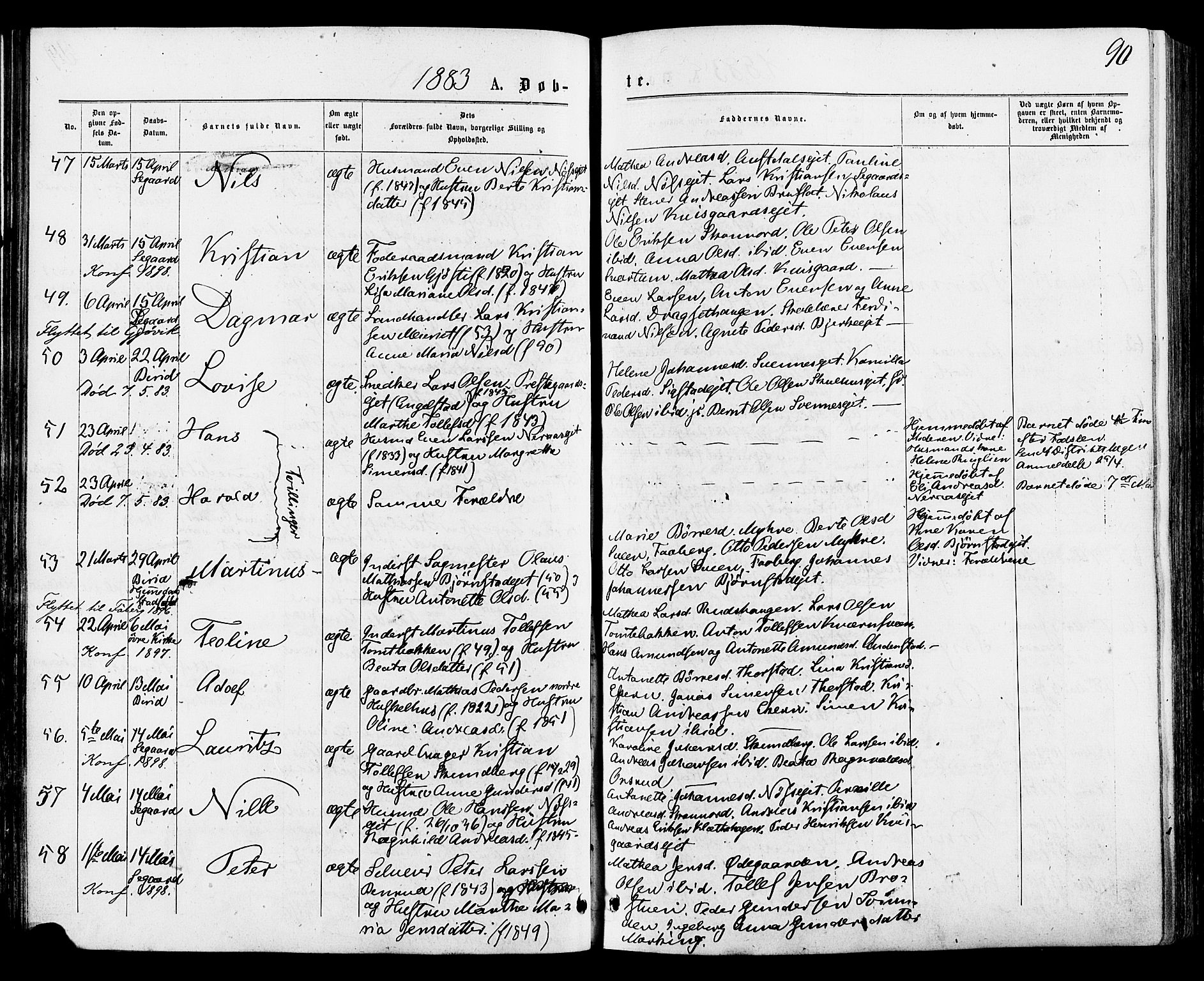 Biri prestekontor, AV/SAH-PREST-096/H/Ha/Haa/L0006: Parish register (official) no. 6, 1877-1886, p. 90