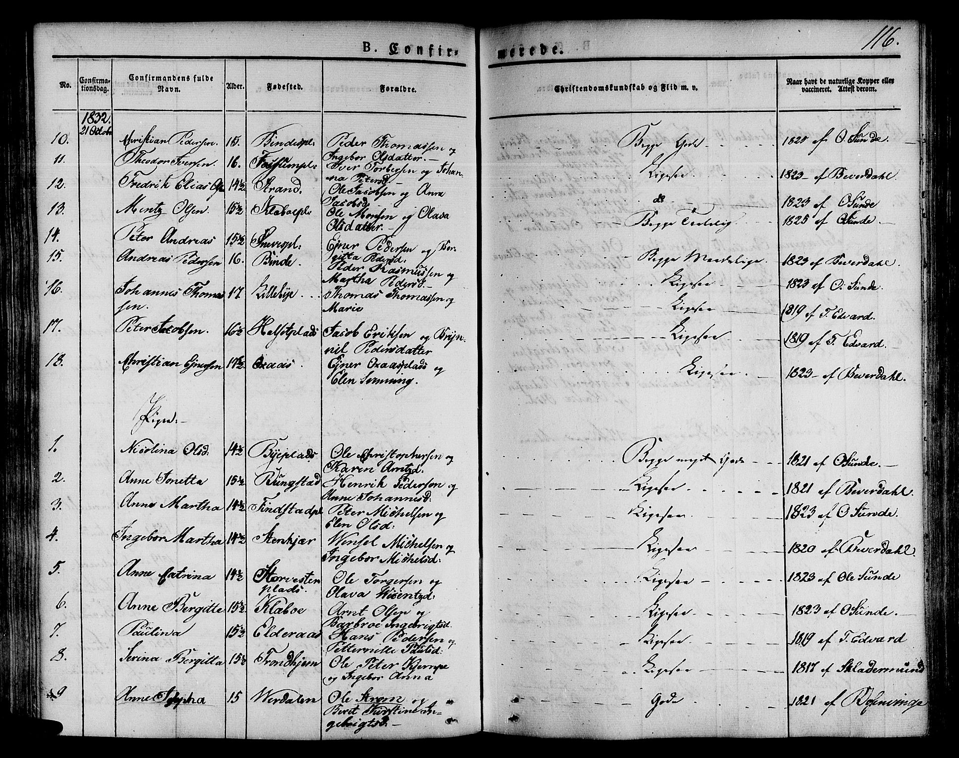 Ministerialprotokoller, klokkerbøker og fødselsregistre - Nord-Trøndelag, AV/SAT-A-1458/746/L0445: Parish register (official) no. 746A04, 1826-1846, p. 116