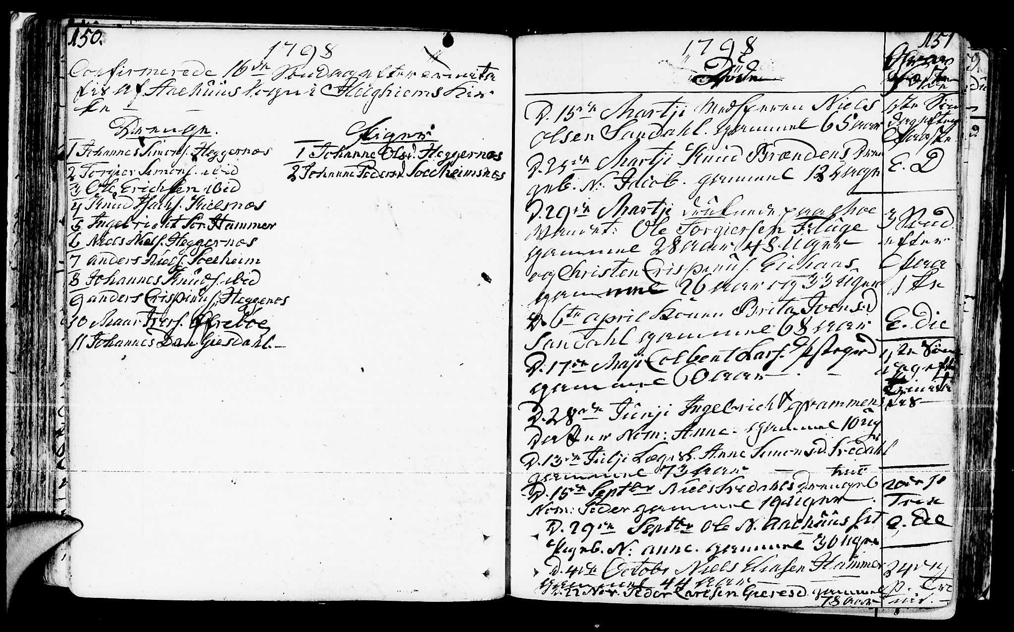 Jølster sokneprestembete, AV/SAB-A-80701/H/Haa/Haaa/L0005: Parish register (official) no. A 5, 1790-1821, p. 150-151