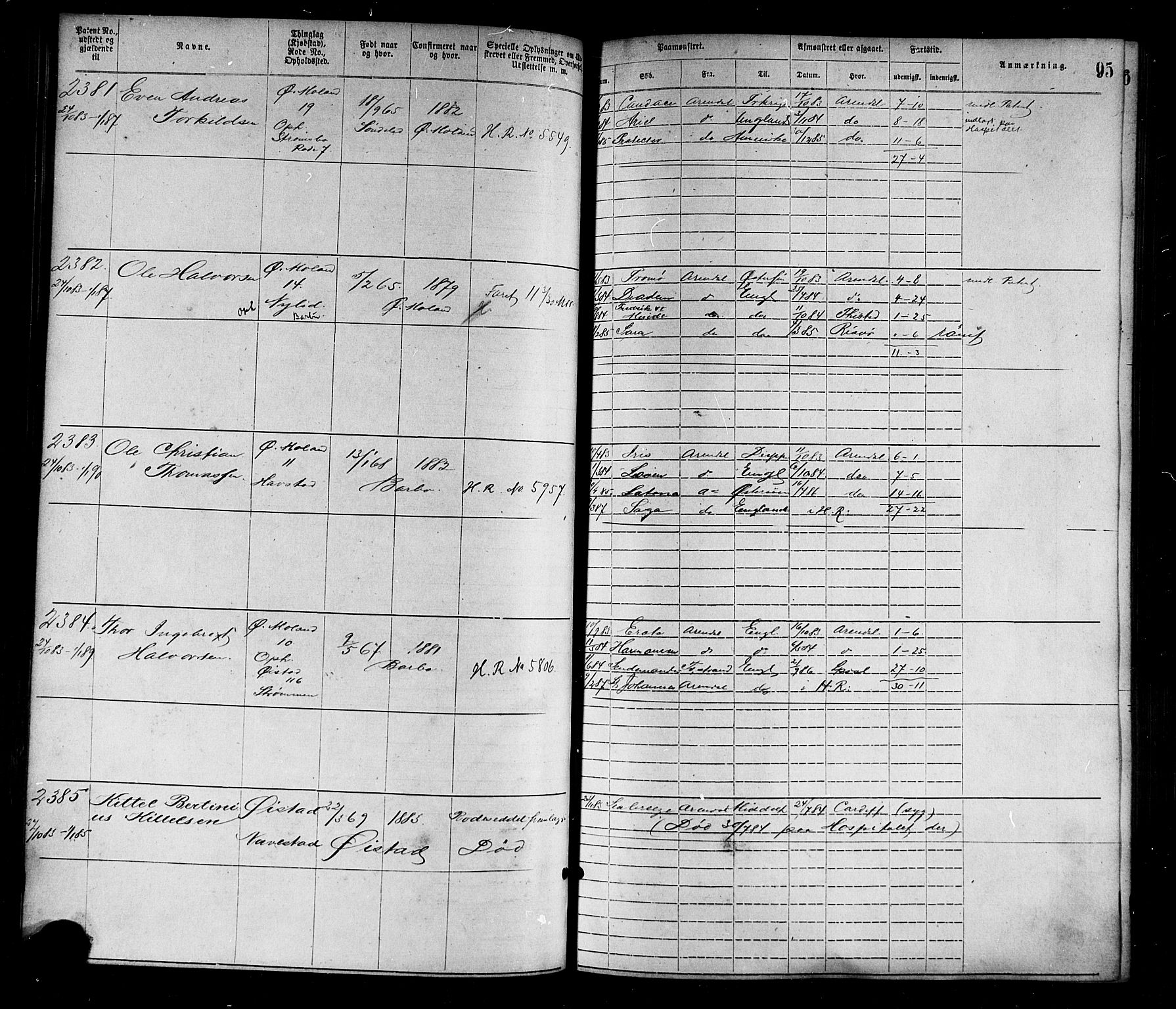 Arendal mønstringskrets, SAK/2031-0012/F/Fa/L0003: Annotasjonsrulle nr 1911-3827 med register, S-3, 1880-1892, p. 124
