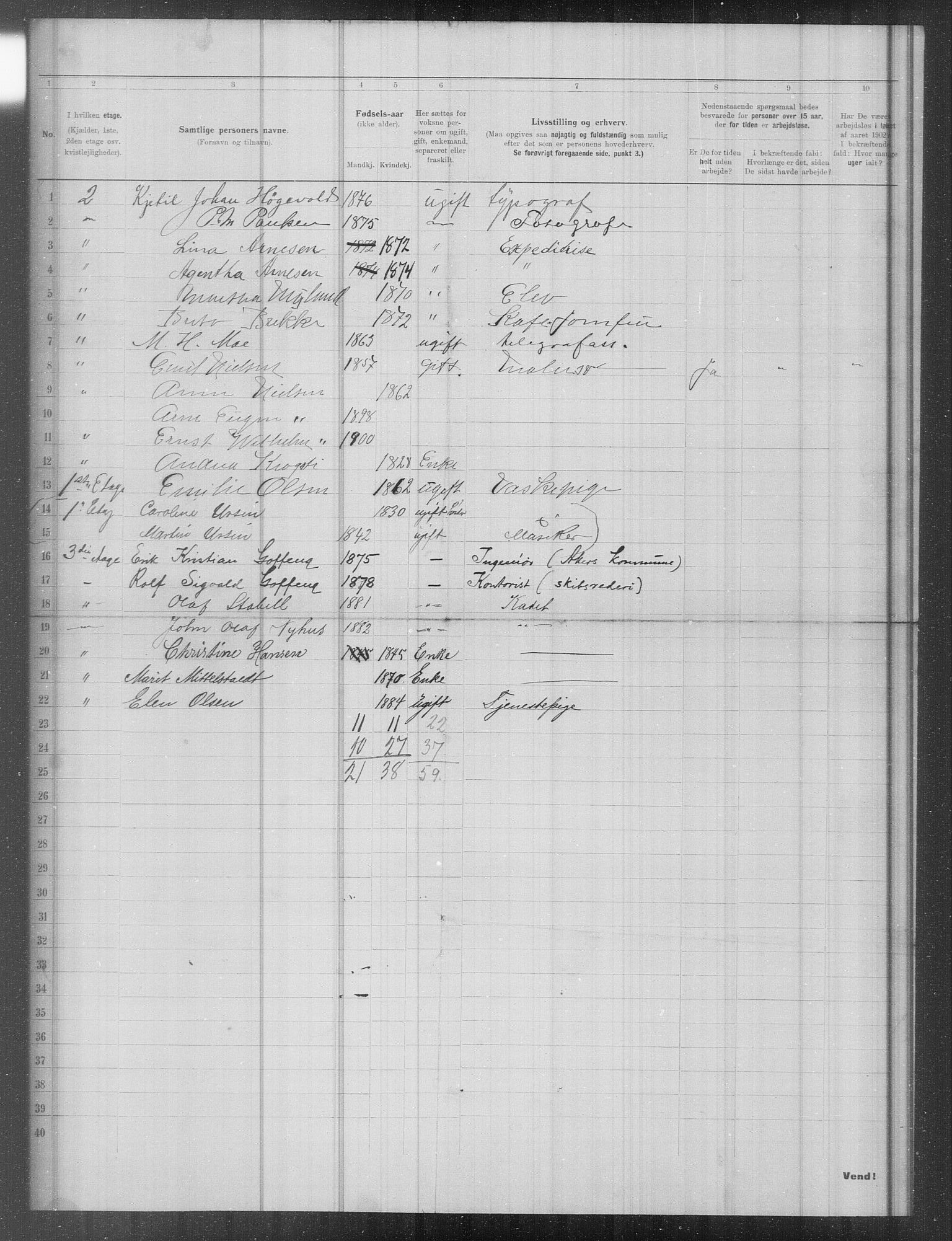 OBA, Municipal Census 1902 for Kristiania, 1902, p. 14834