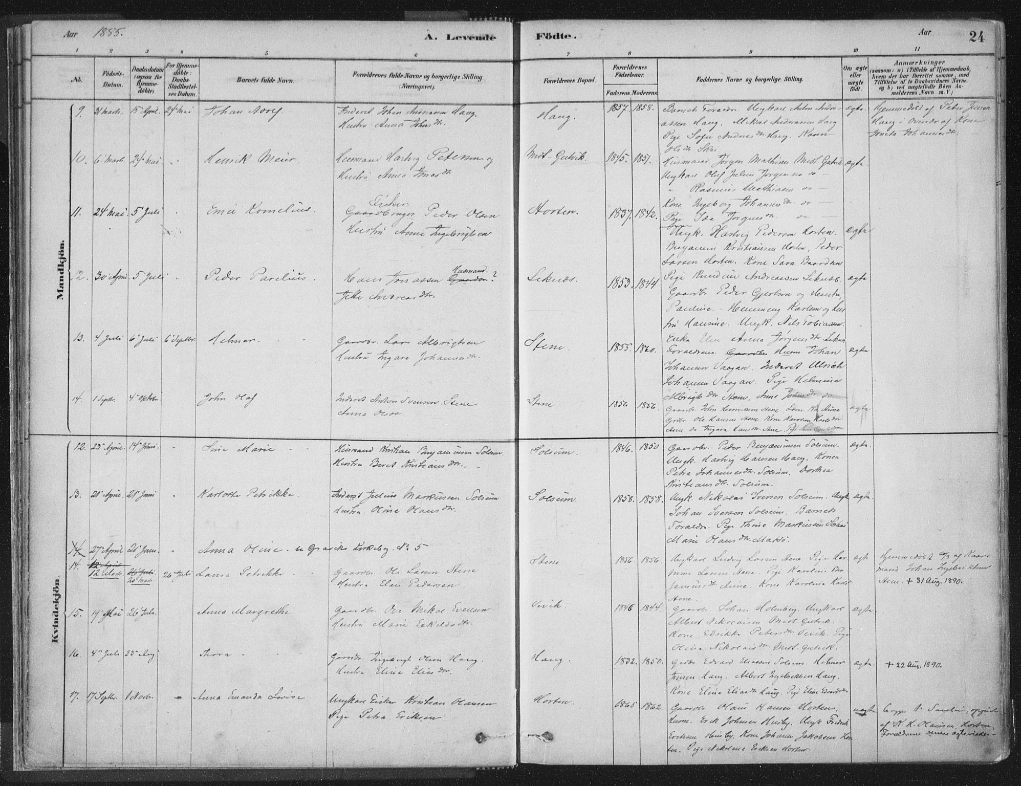 Ministerialprotokoller, klokkerbøker og fødselsregistre - Nord-Trøndelag, SAT/A-1458/788/L0697: Parish register (official) no. 788A04, 1878-1902, p. 24
