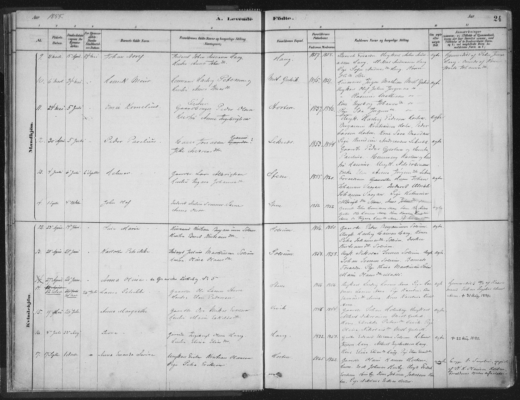 Ministerialprotokoller, klokkerbøker og fødselsregistre - Nord-Trøndelag, AV/SAT-A-1458/788/L0697: Parish register (official) no. 788A04, 1878-1902, p. 24
