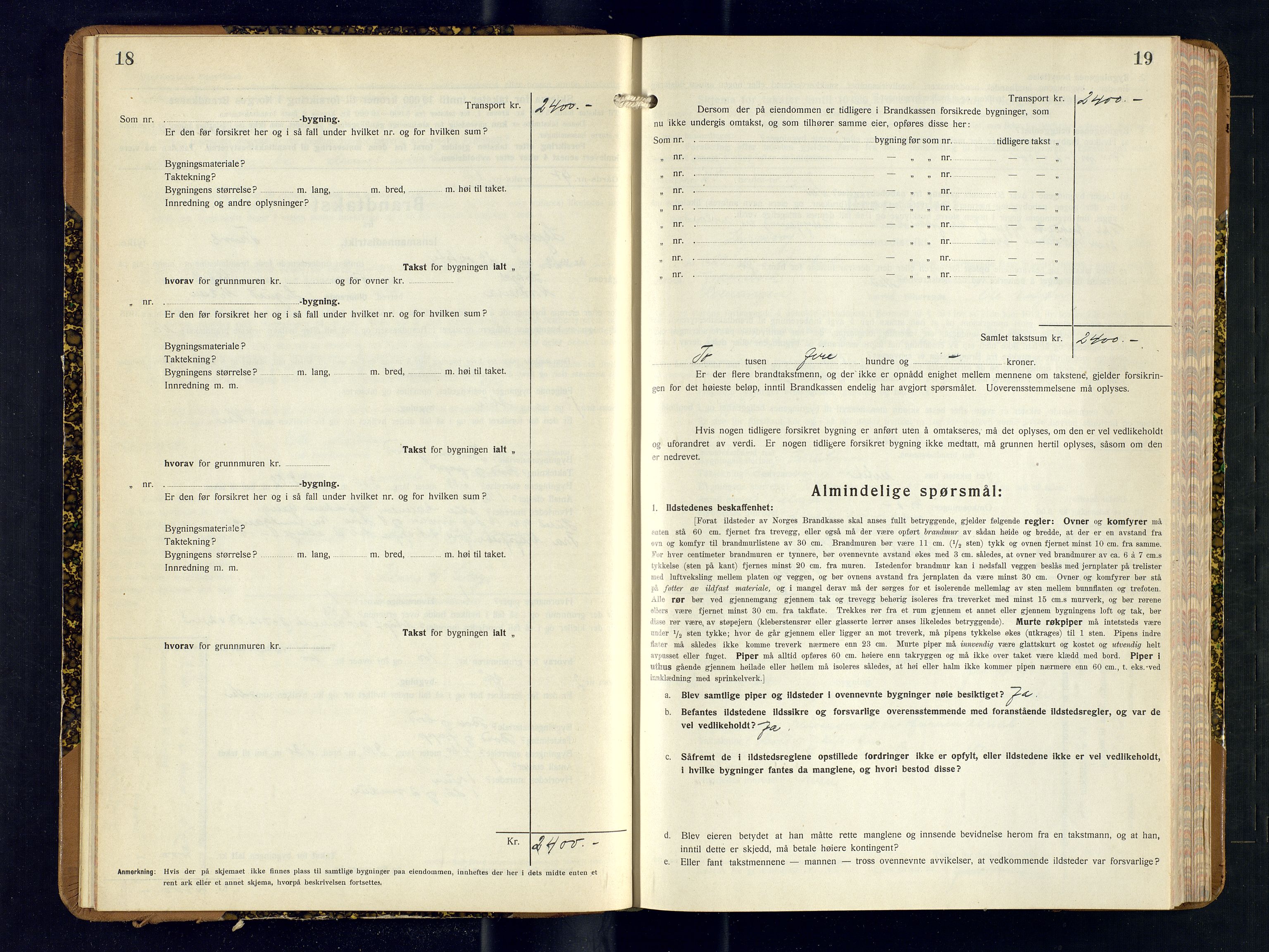 Skjervøy lensmannskontor, AV/SATØ-SATØ-63/F/Fu/Fub/L0262: Branntakstprotokoll (S), 1929-1931, p. 18-19