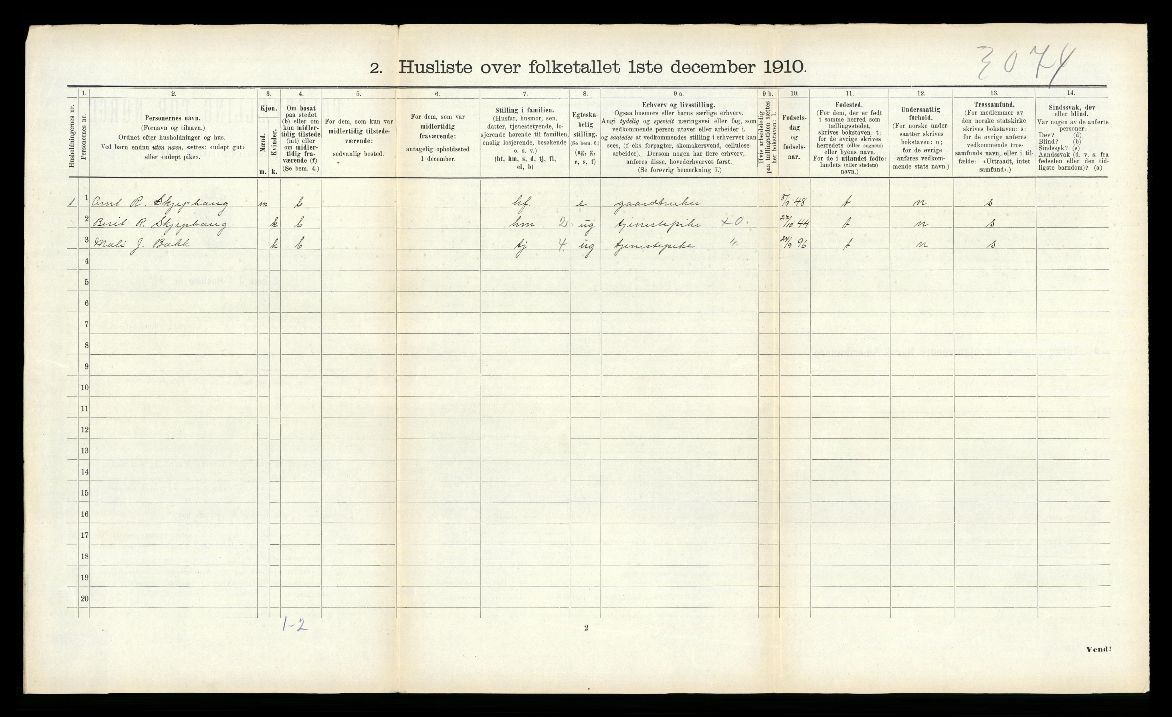 RA, 1910 census for Rennebu, 1910, p. 571