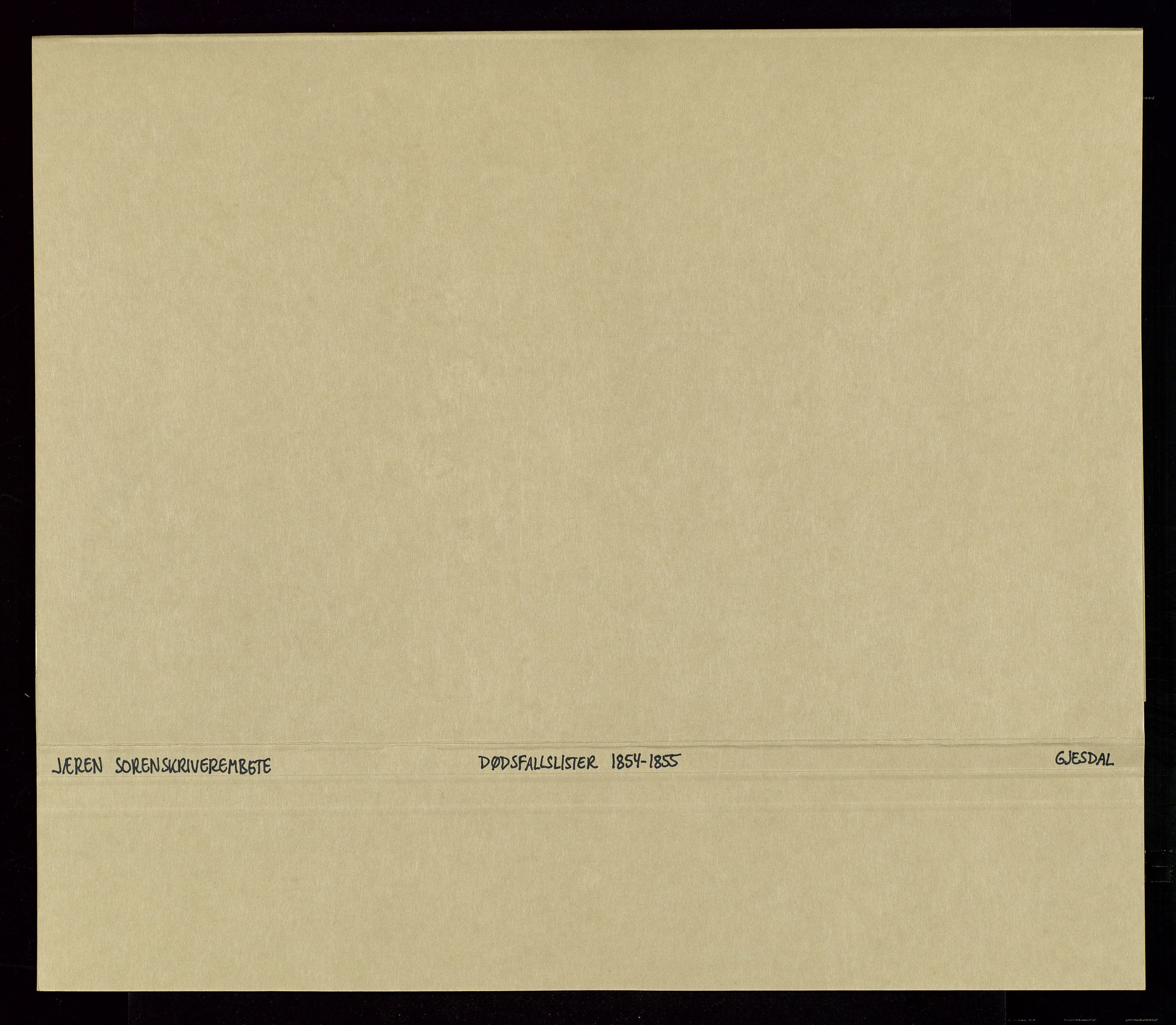 Jæren og Dalane sorenskriveri, AV/SAST-A-100306/5/52AC/L0001: DØDSFALL-LISTER JÆREN, 1851-1855, p. 23