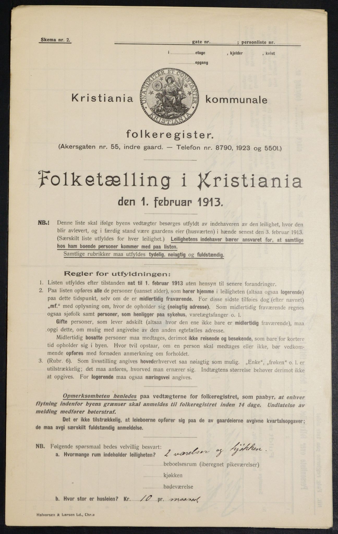 OBA, Municipal Census 1913 for Kristiania, 1913, p. 111381