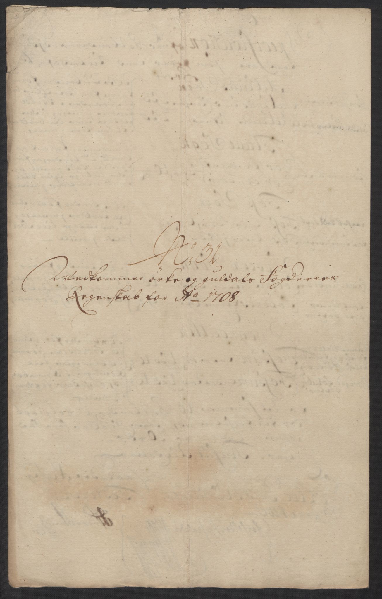 Rentekammeret inntil 1814, Reviderte regnskaper, Fogderegnskap, RA/EA-4092/R60/L3958: Fogderegnskap Orkdal og Gauldal, 1708, p. 364