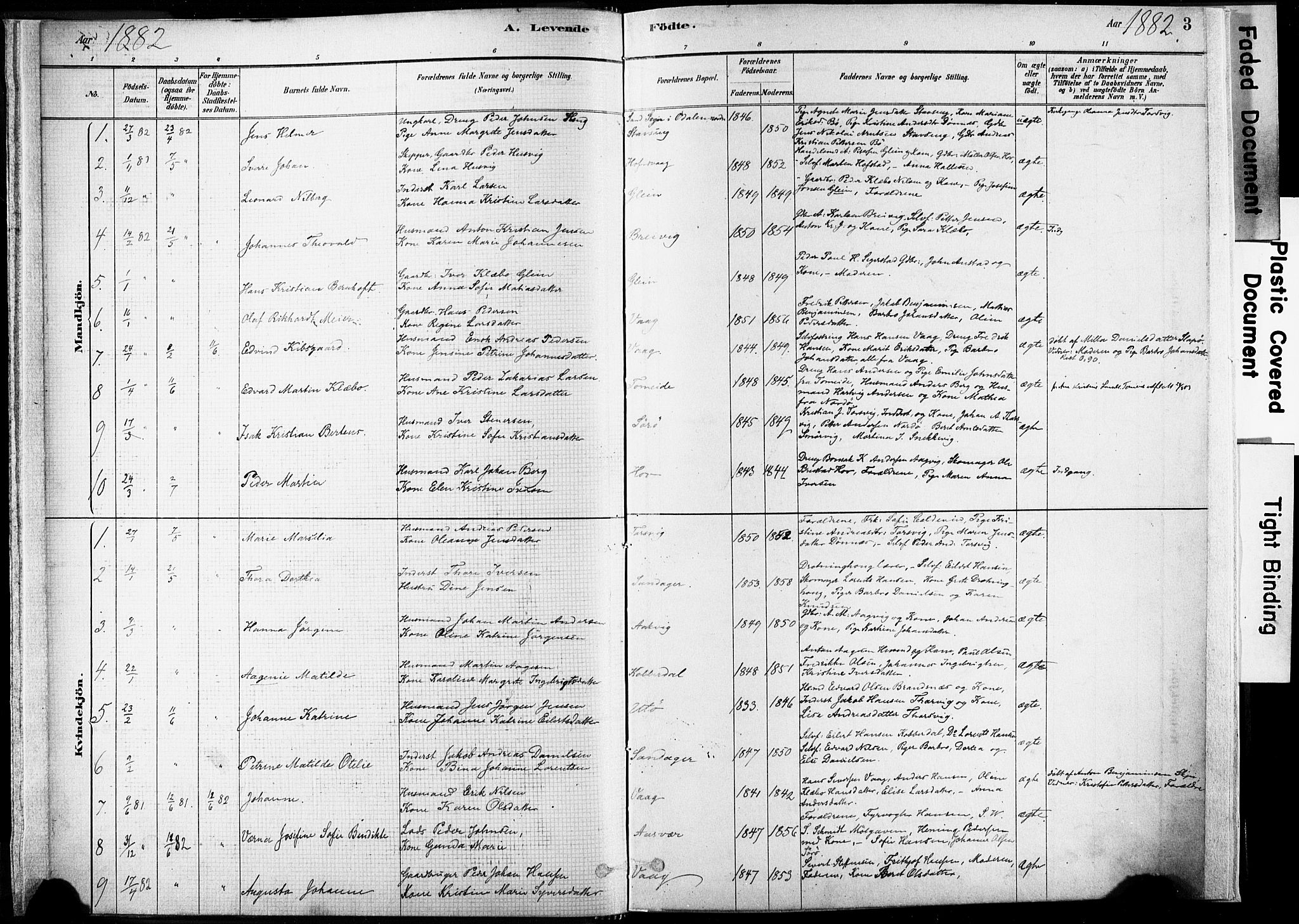 Ministerialprotokoller, klokkerbøker og fødselsregistre - Nordland, SAT/A-1459/835/L0525: Parish register (official) no. 835A03I, 1881-1910, p. 3