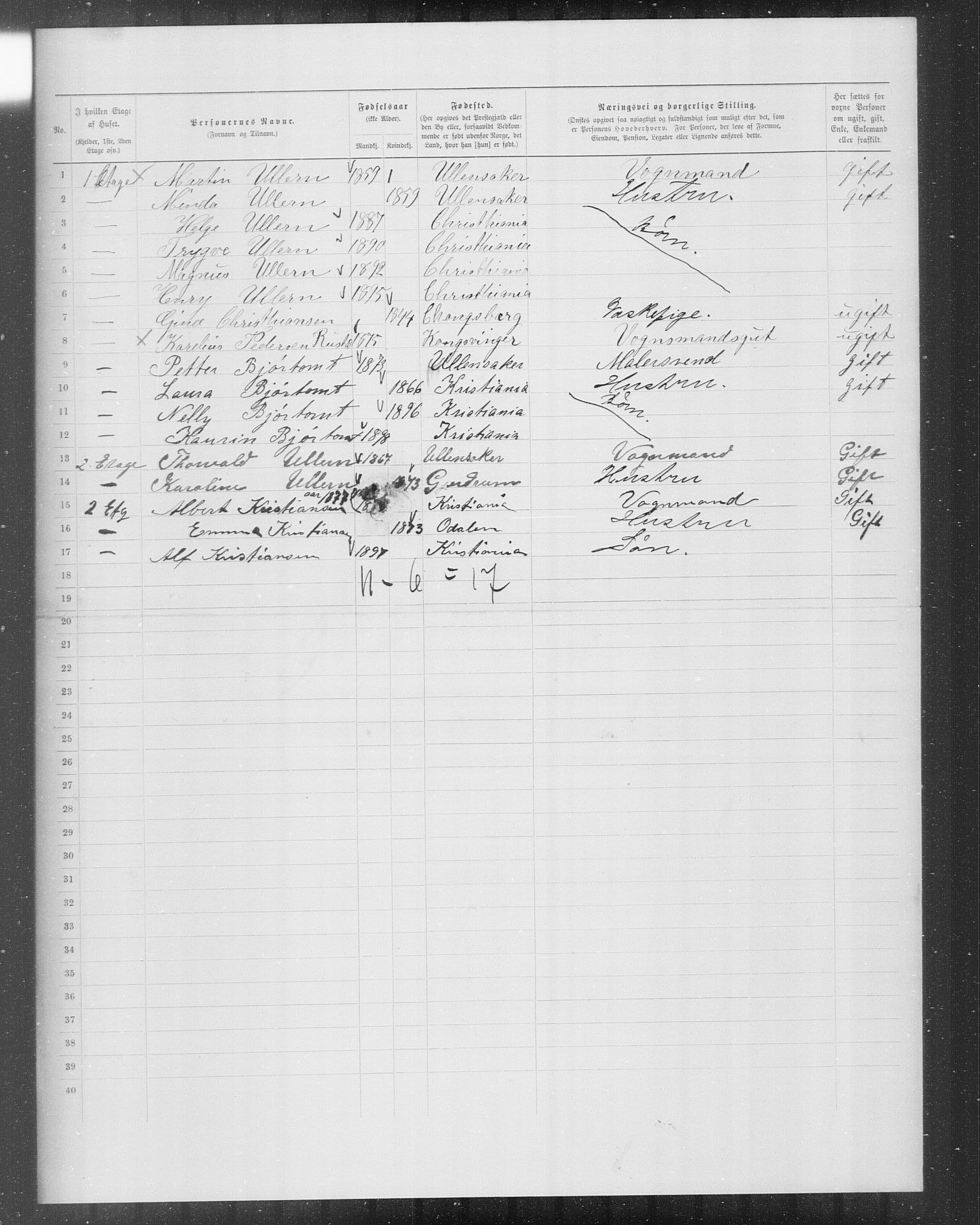 OBA, Municipal Census 1899 for Kristiania, 1899, p. 10900