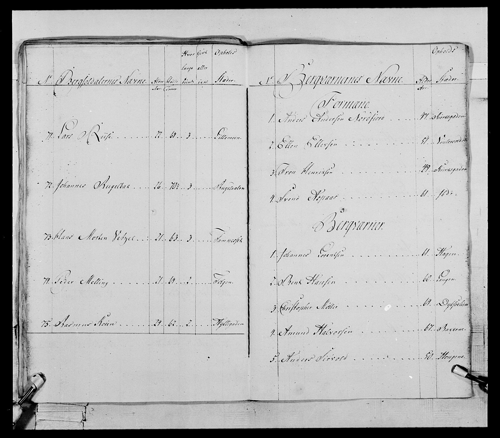 Generalitets- og kommissariatskollegiet, Det kongelige norske kommissariatskollegium, RA/EA-5420/E/Eh/L0119: Rørosiske frivillige bergkorps/bergjegerkorps, 1794-1799, p. 138