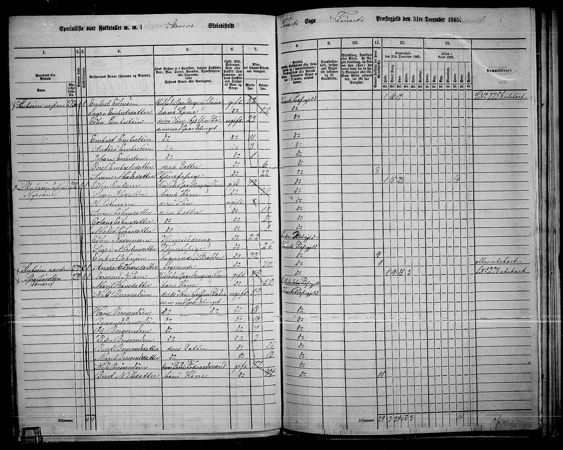 RA, 1865 census for Tynset, 1865, p. 112