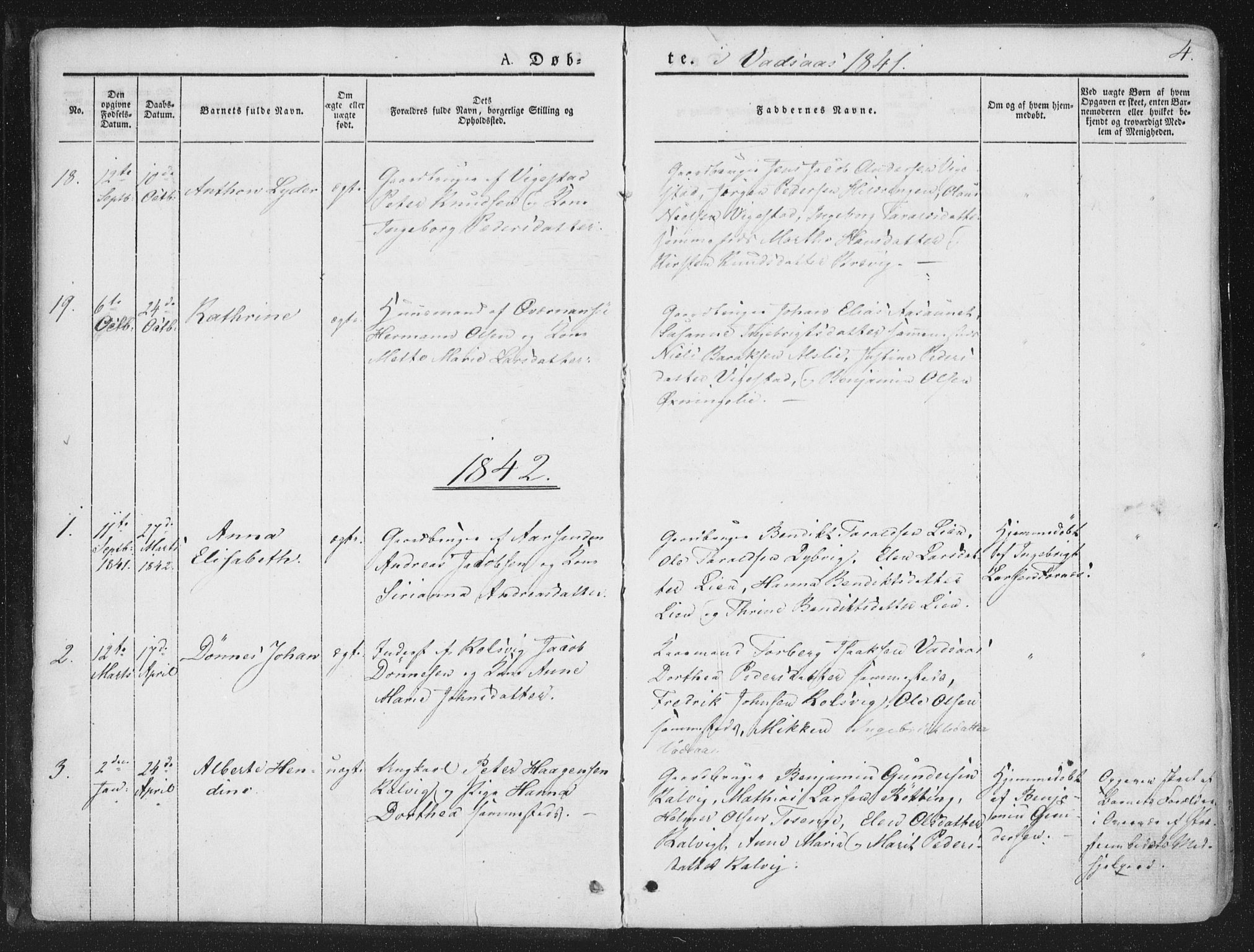 Ministerialprotokoller, klokkerbøker og fødselsregistre - Nordland, AV/SAT-A-1459/810/L0144: Parish register (official) no. 810A07 /1, 1841-1862, p. 4