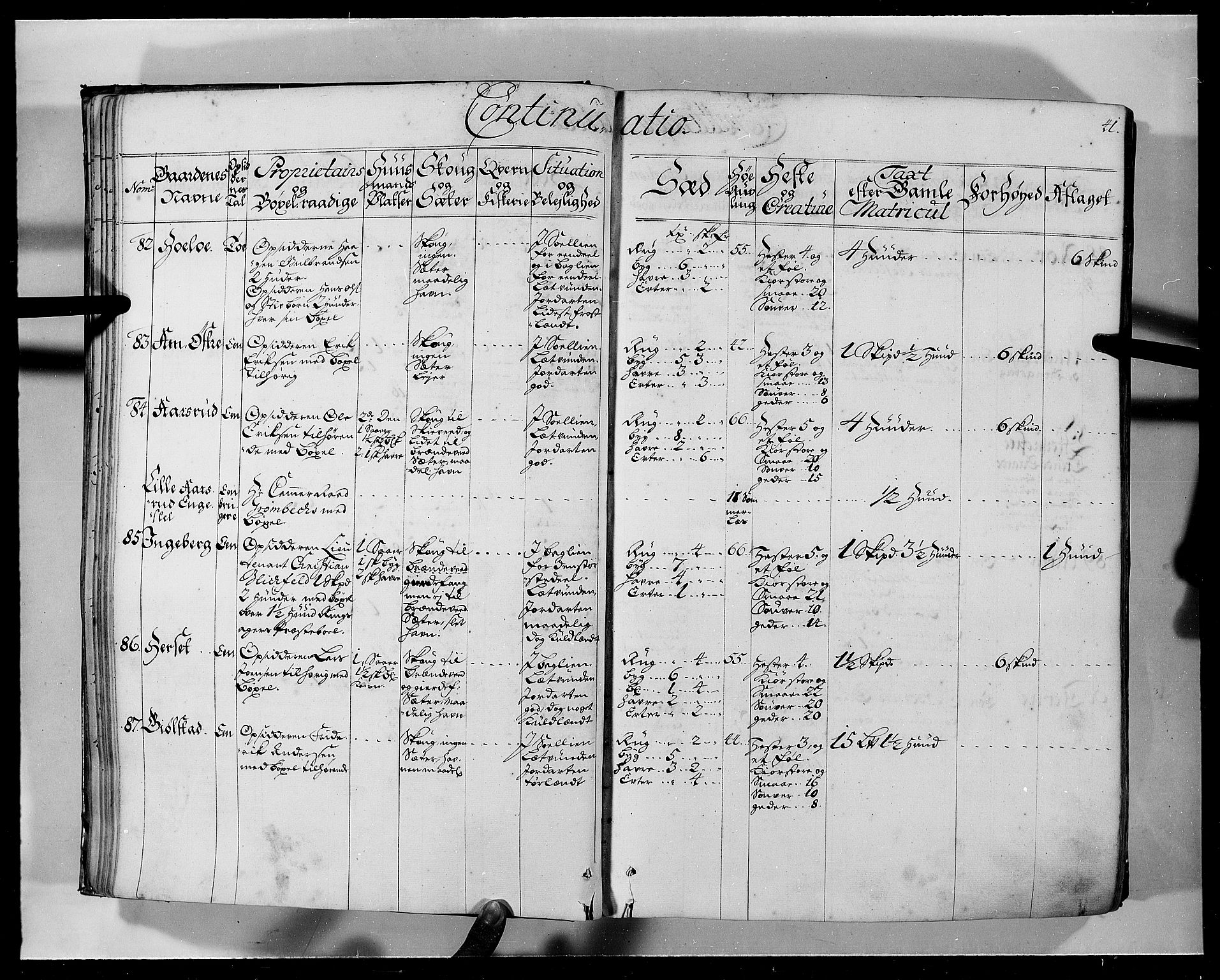 Rentekammeret inntil 1814, Realistisk ordnet avdeling, AV/RA-EA-4070/N/Nb/Nbf/L0103a: Hedmark eksaminasjonsprotokoll, 1723, p. 40b-41a